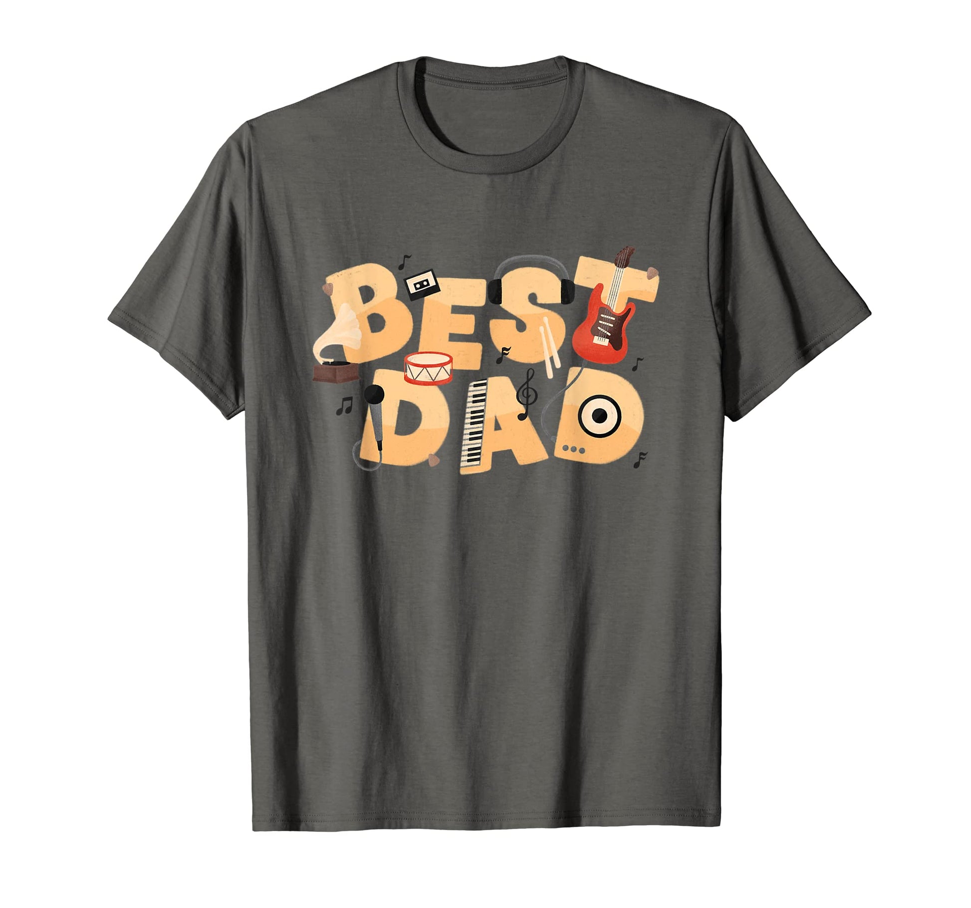 Mens Best Dad Musician Fathers Day T-Shirt - Fun Novelty Design Men Women - T-Shirt, Sweatshirt, Hoodie