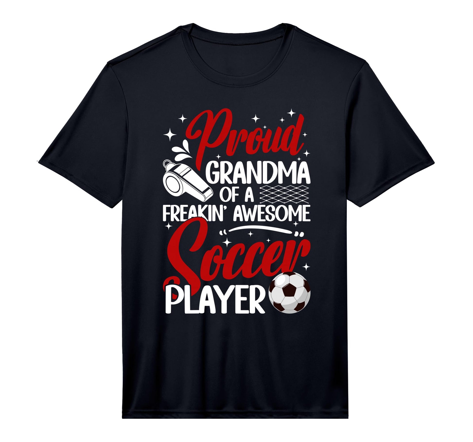 Mens Proud Grandma Soccer Player Grandma T-Shirt - Custom Art Print Unisex - T-Shirt, Sweatshirt, Hoodie