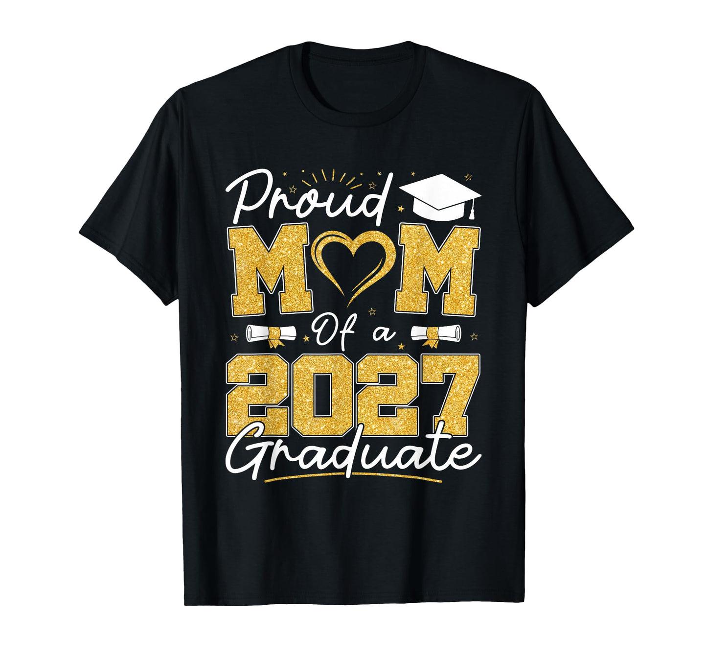 Proud Mom 2027 Graduate Senior Class T-Shirt - Aesthetic Graphic Unisex - T-Shirt, Sweatshirt, Hoodie