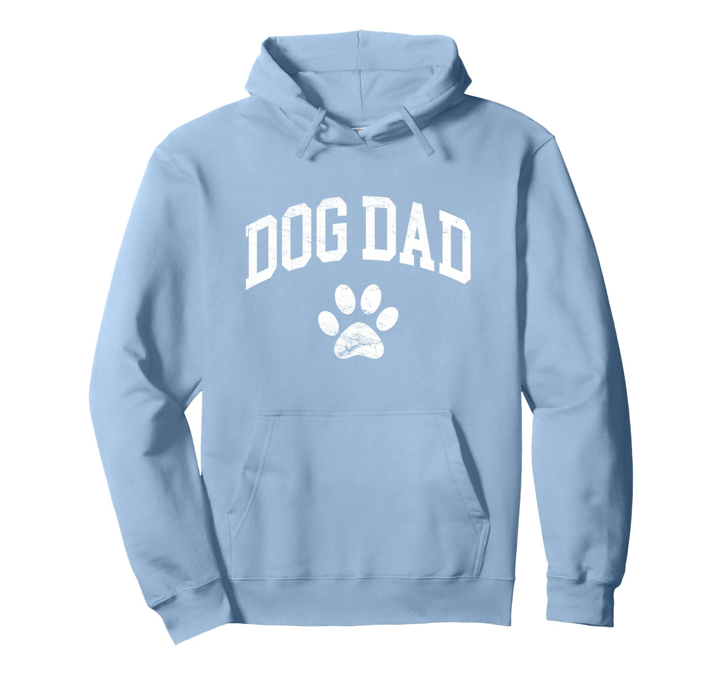 Dog Dad Distressed Funny Dog Paw Hoodie - Trendy Graphic Men Women - T-Shirt, Sweatshirt, Hoodie