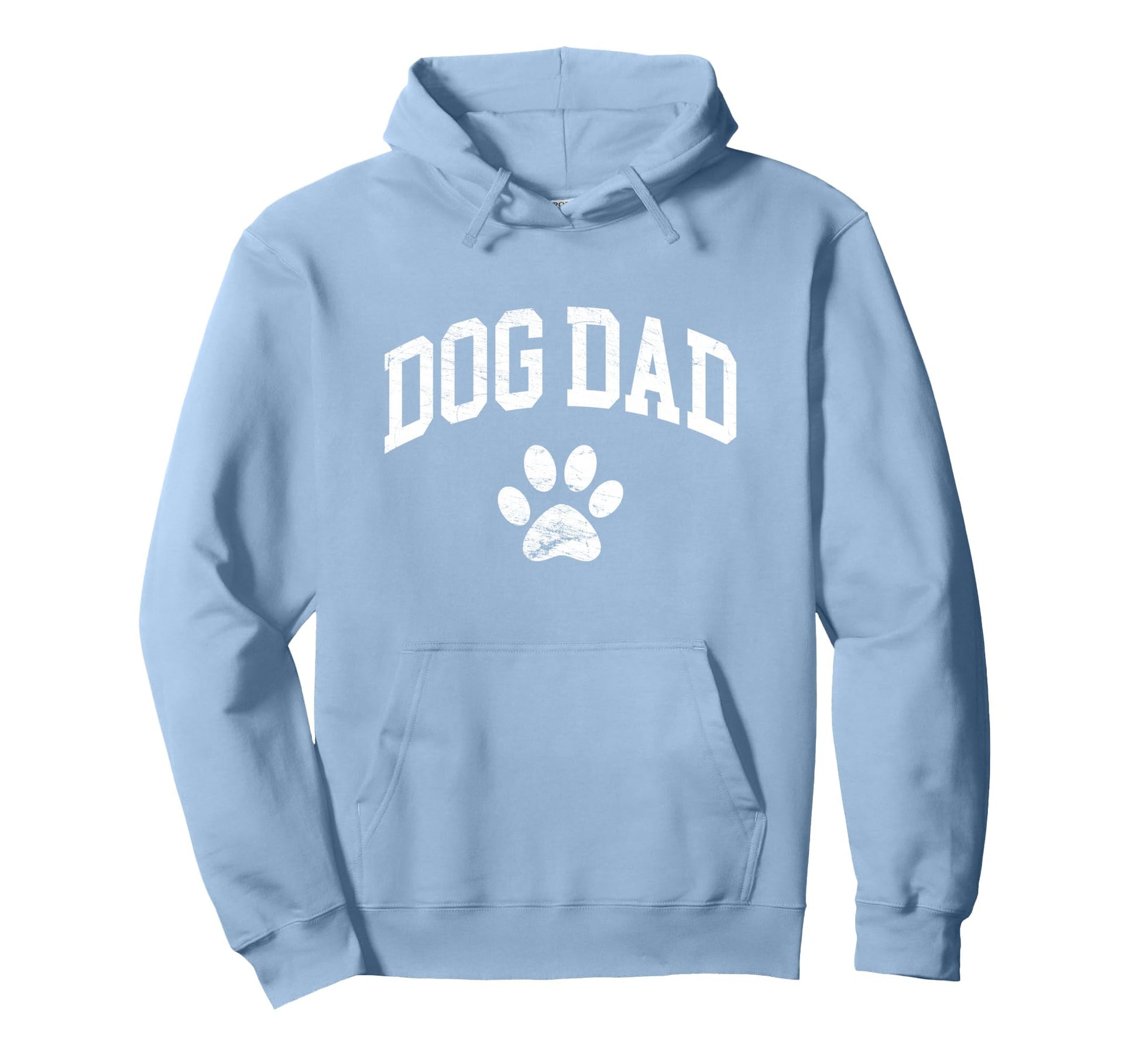 Dog Dad Distressed Funny Dog Paw Hoodie - Trendy Graphic Men Women - T-Shirt, Sweatshirt, Hoodie
