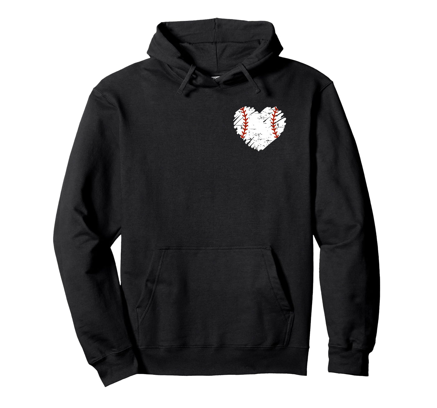 Pocket Baseball Heart Softball Mom Dad Hoodie - Casual Everyday Wear Unisex - T-Shirt, Sweatshirt, Hoodie