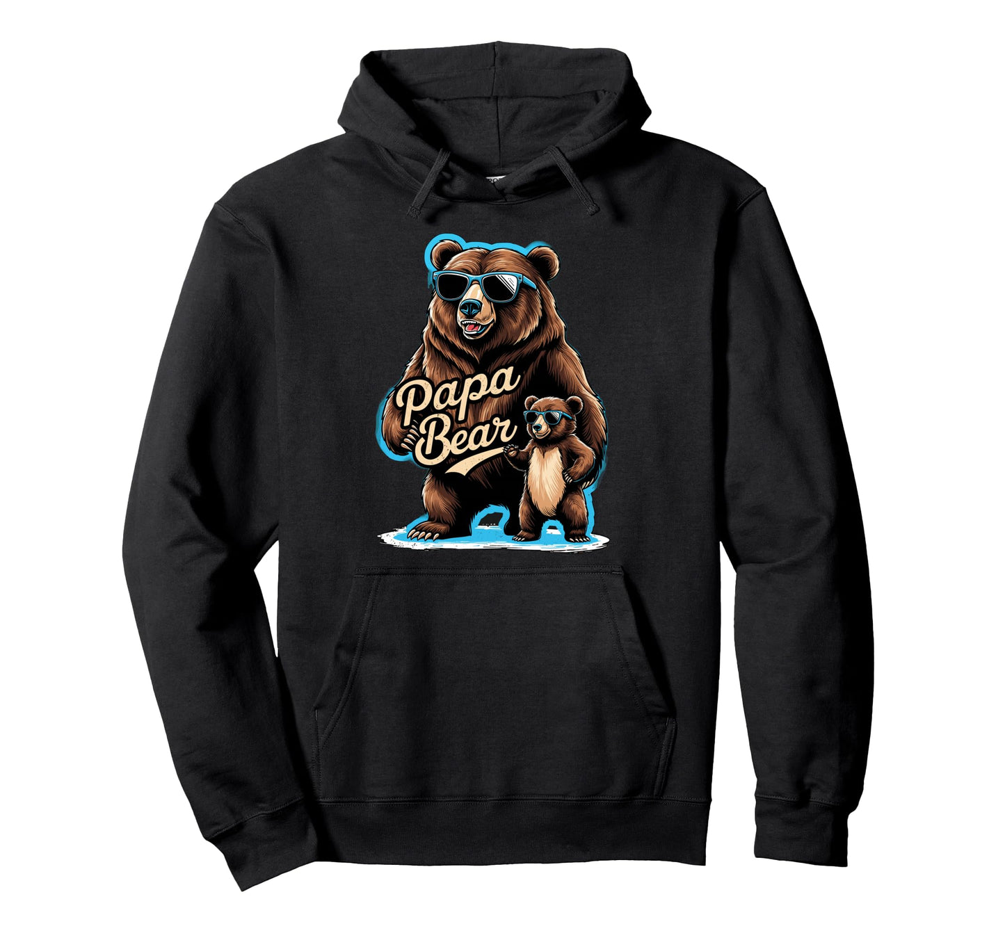 Papa Bear Husband Father Family Fathers Hoodie - Trendy Graphic for Adults - T-Shirt, Sweatshirt, Hoodie
