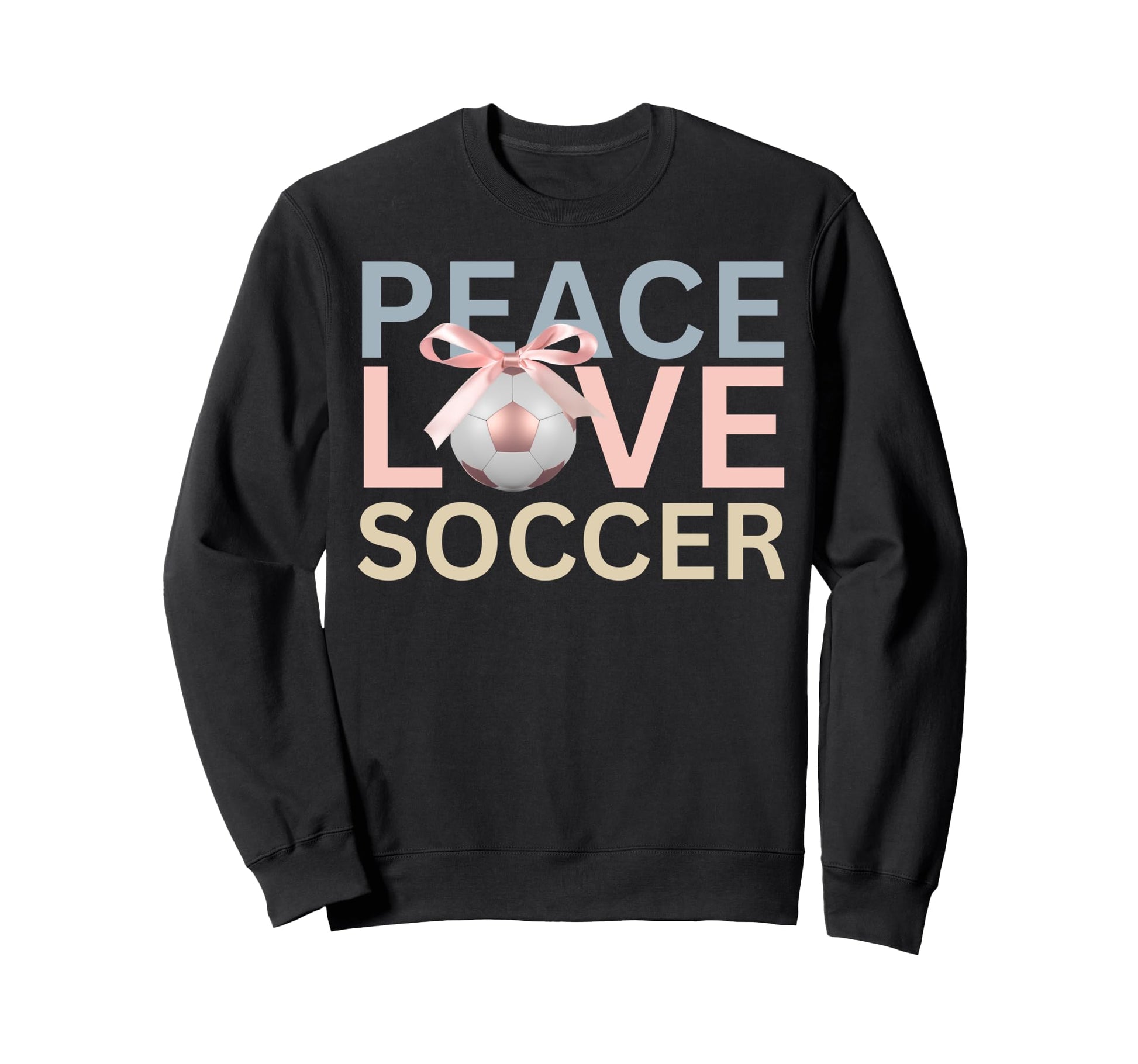 Peace Love Soccer Soccer Player Gift Sweatshirt - Graphic Print Men Women - T-Shirt, Sweatshirt, Hoodie