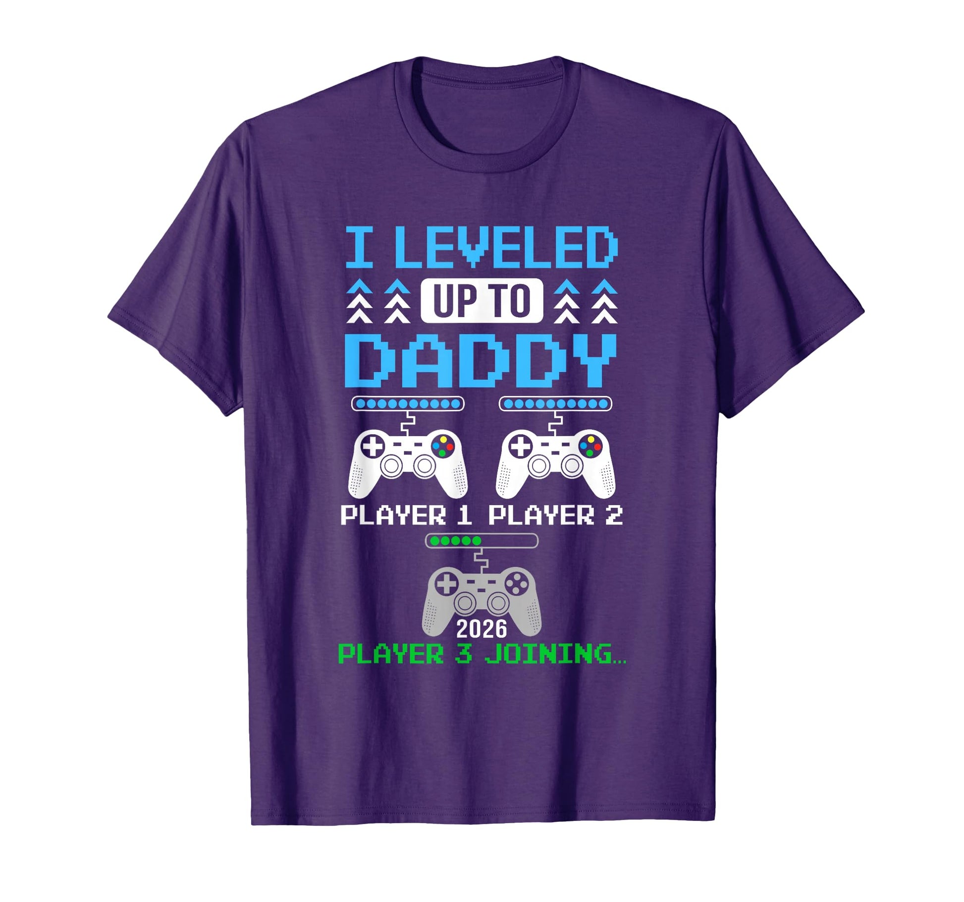 Leveled Up To Daddy Again Funny T-Shirt - Minimalist Print for Adults - T-Shirt, Sweatshirt, Hoodie