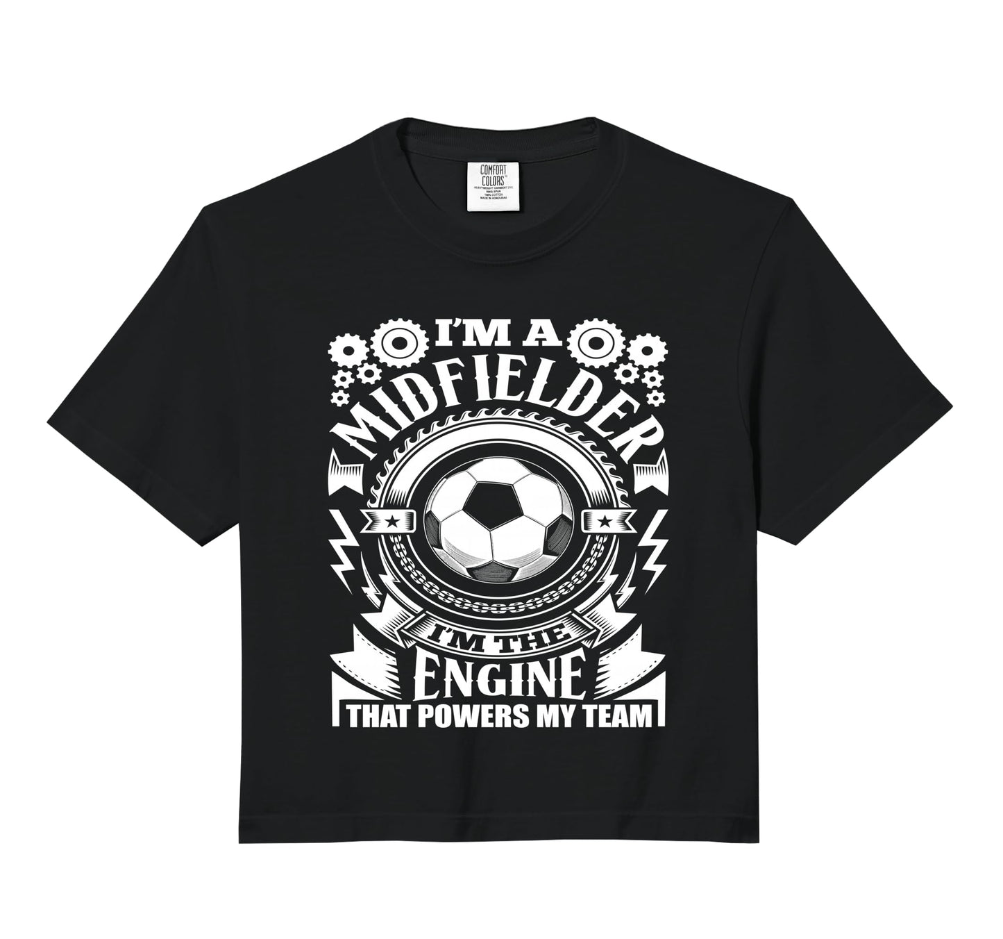 Im Midfielder Soccer Comfort Colors Crop T-Shirt - Novelty Apparel Unisex - T-Shirt, Sweatshirt, Hoodie