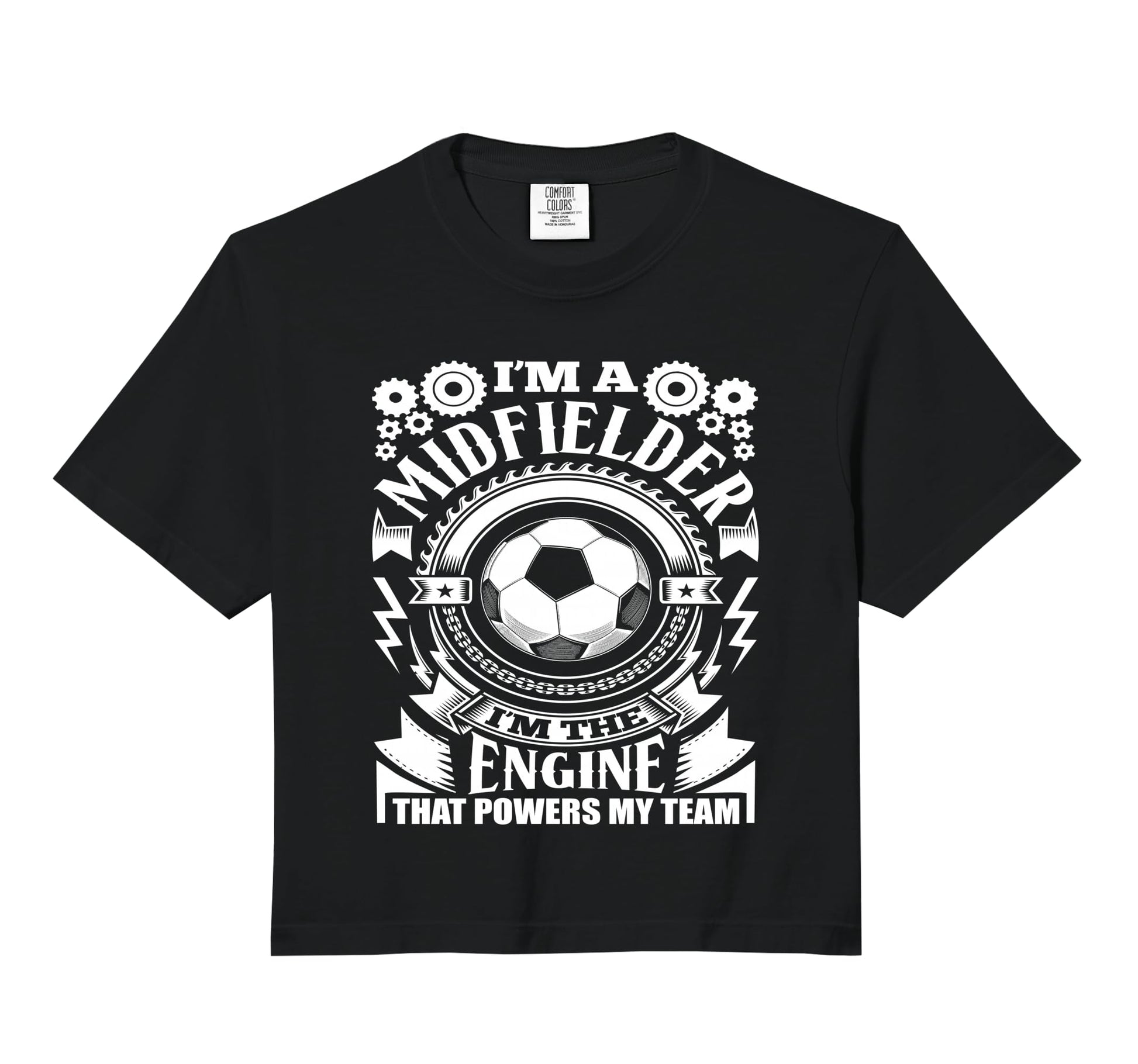 Im Midfielder Soccer Comfort Colors Crop T-Shirt - Novelty Apparel Unisex - T-Shirt, Sweatshirt, Hoodie