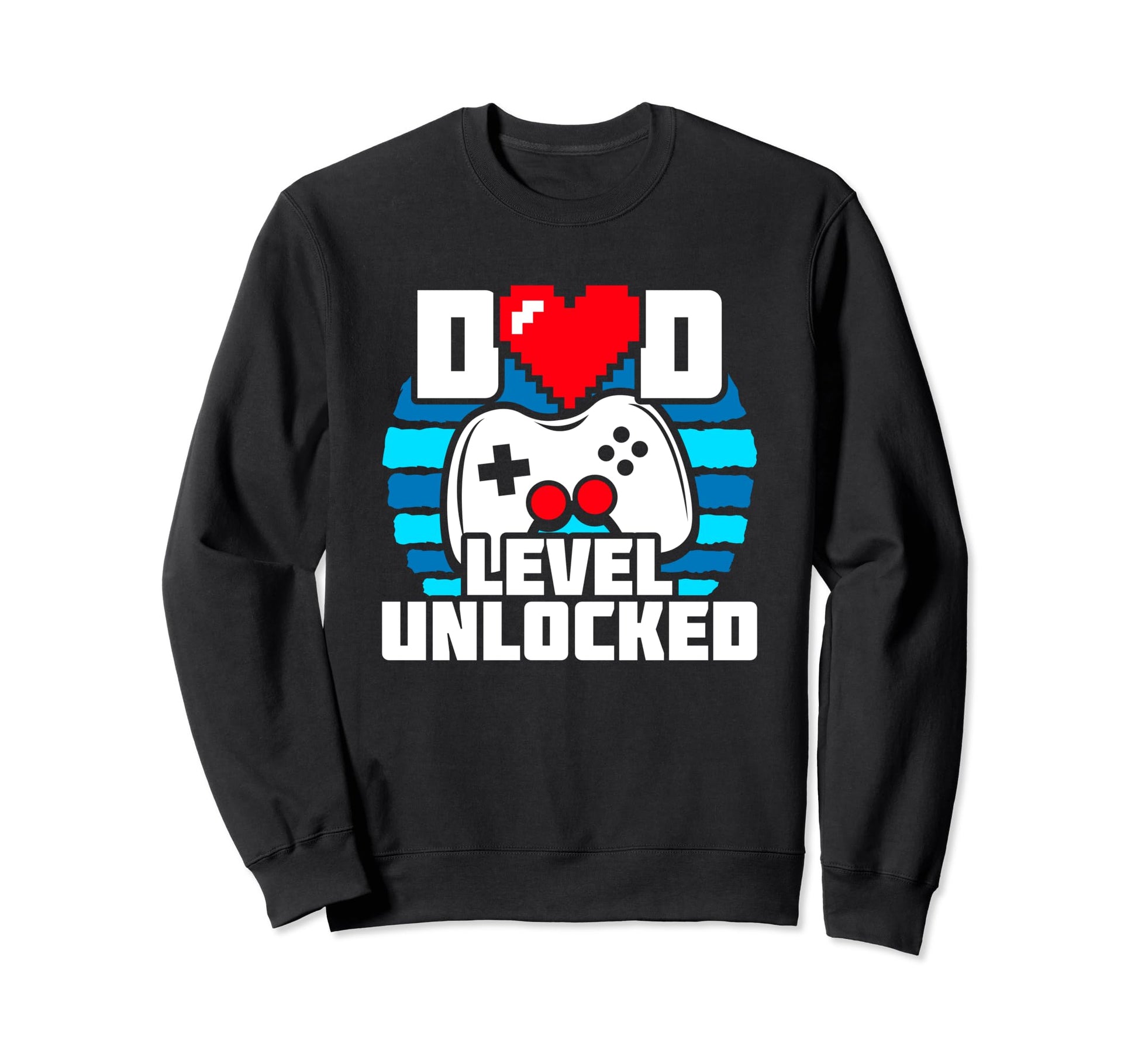 New Dad Level Unlocked Gamer Dad Sweatshirt - Custom Art Print for Adults - T-Shirt, Sweatshirt, Hoodie