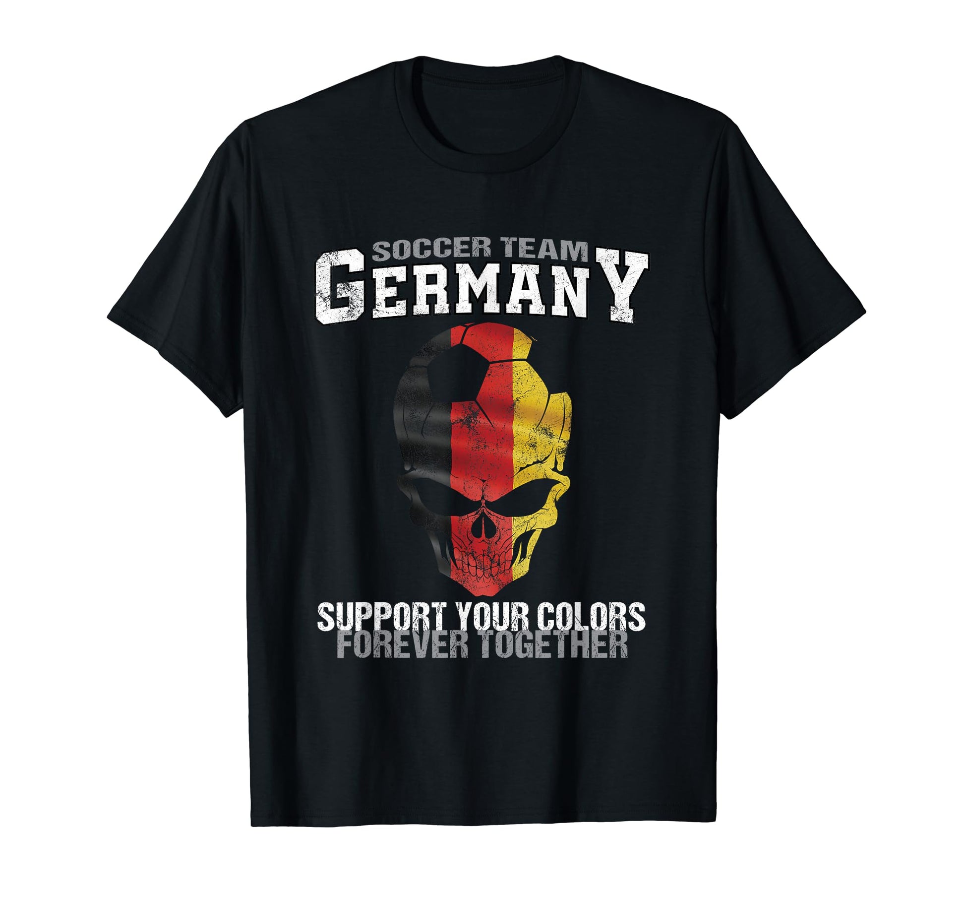Germany 2018 German Flag Skull T-Shirt - Streetwear Style for Adults - T-Shirt, Sweatshirt, Hoodie