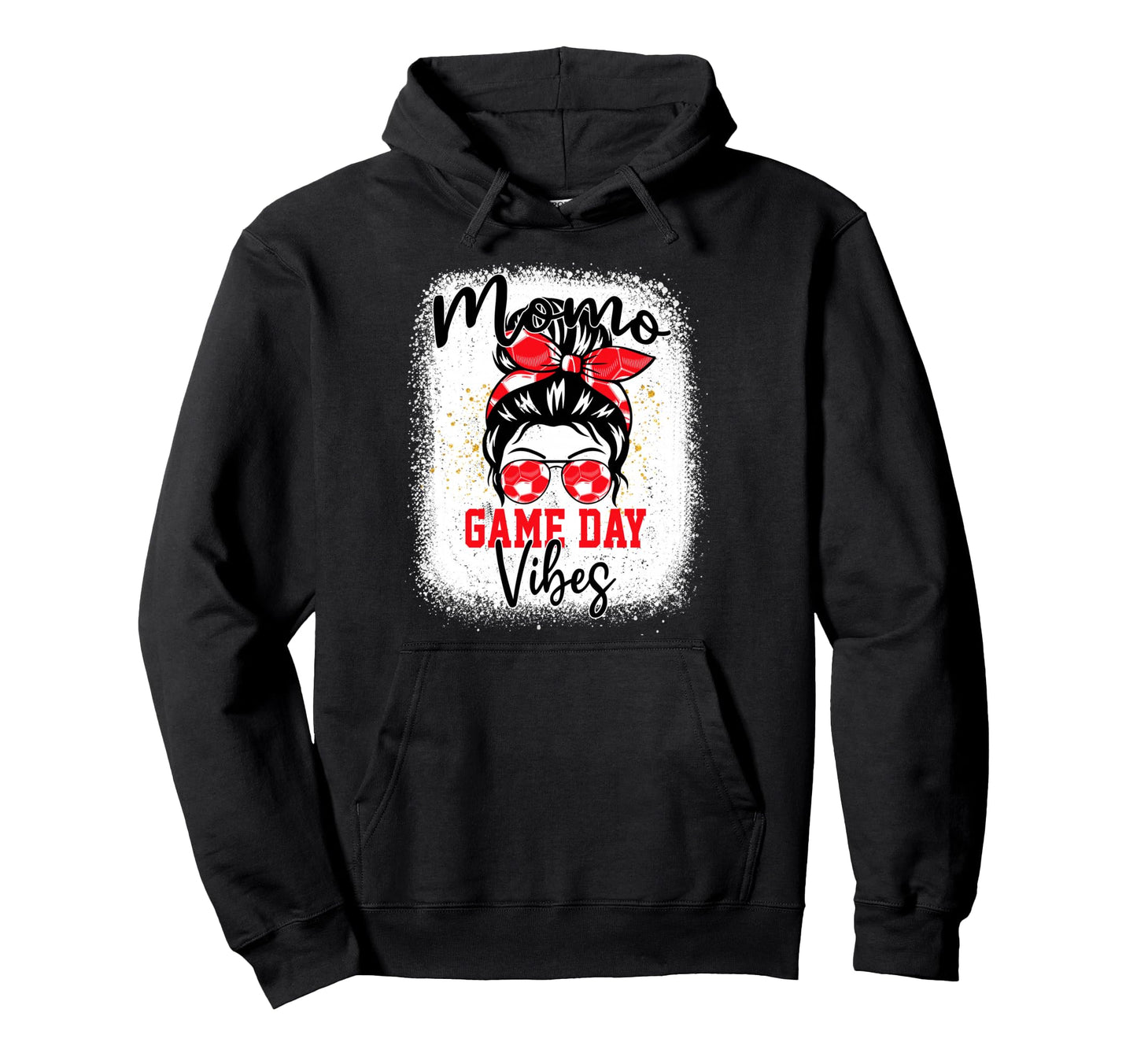 Soccer Momo Bleached Bun Mothers Day Hoodie - Fun Novelty Design Unisex - T-Shirt, Sweatshirt, Hoodie