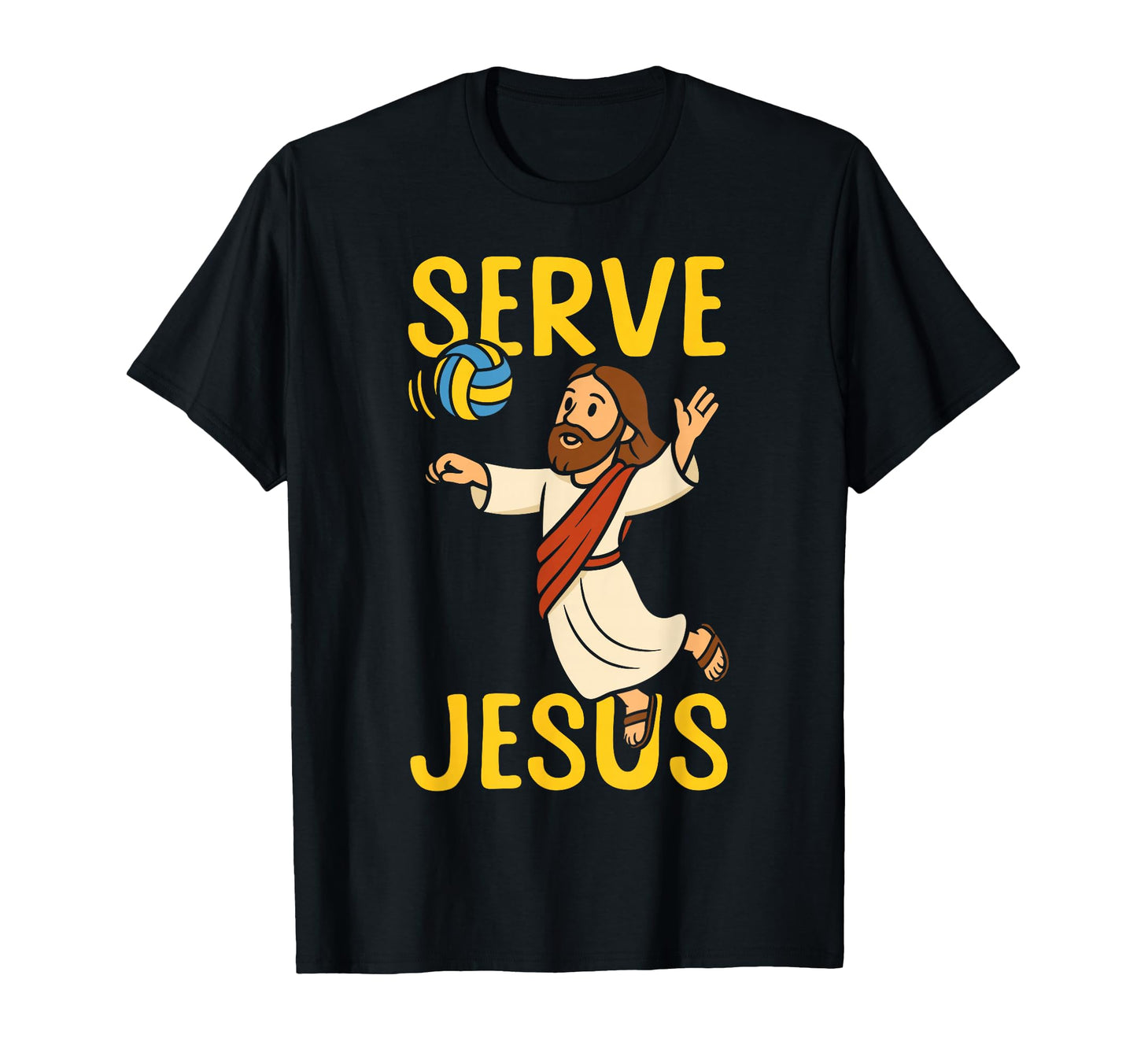 Volleyball Player Team Jesus Serve Jesus T-Shirt - Custom Art Print Unisex - T-Shirt, Sweatshirt, Hoodie