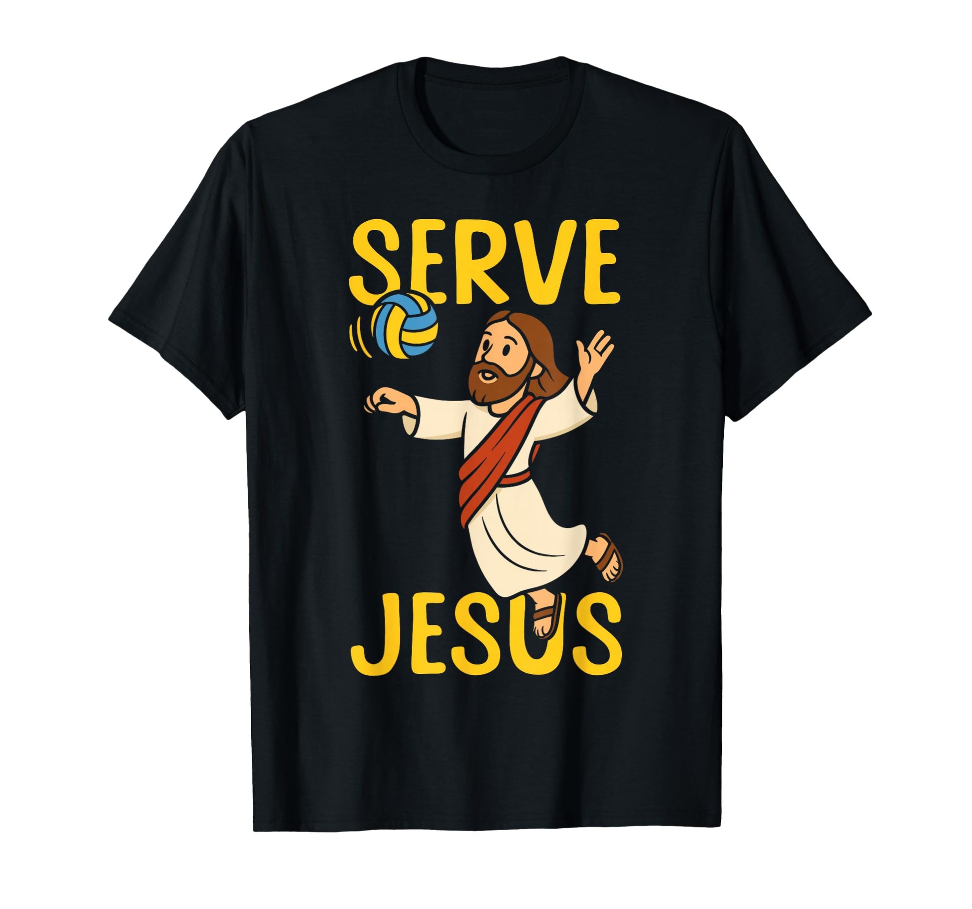 Volleyball Player Team Jesus Serve Jesus T-Shirt - Custom Art Print Unisex - T-Shirt, Sweatshirt, Hoodie