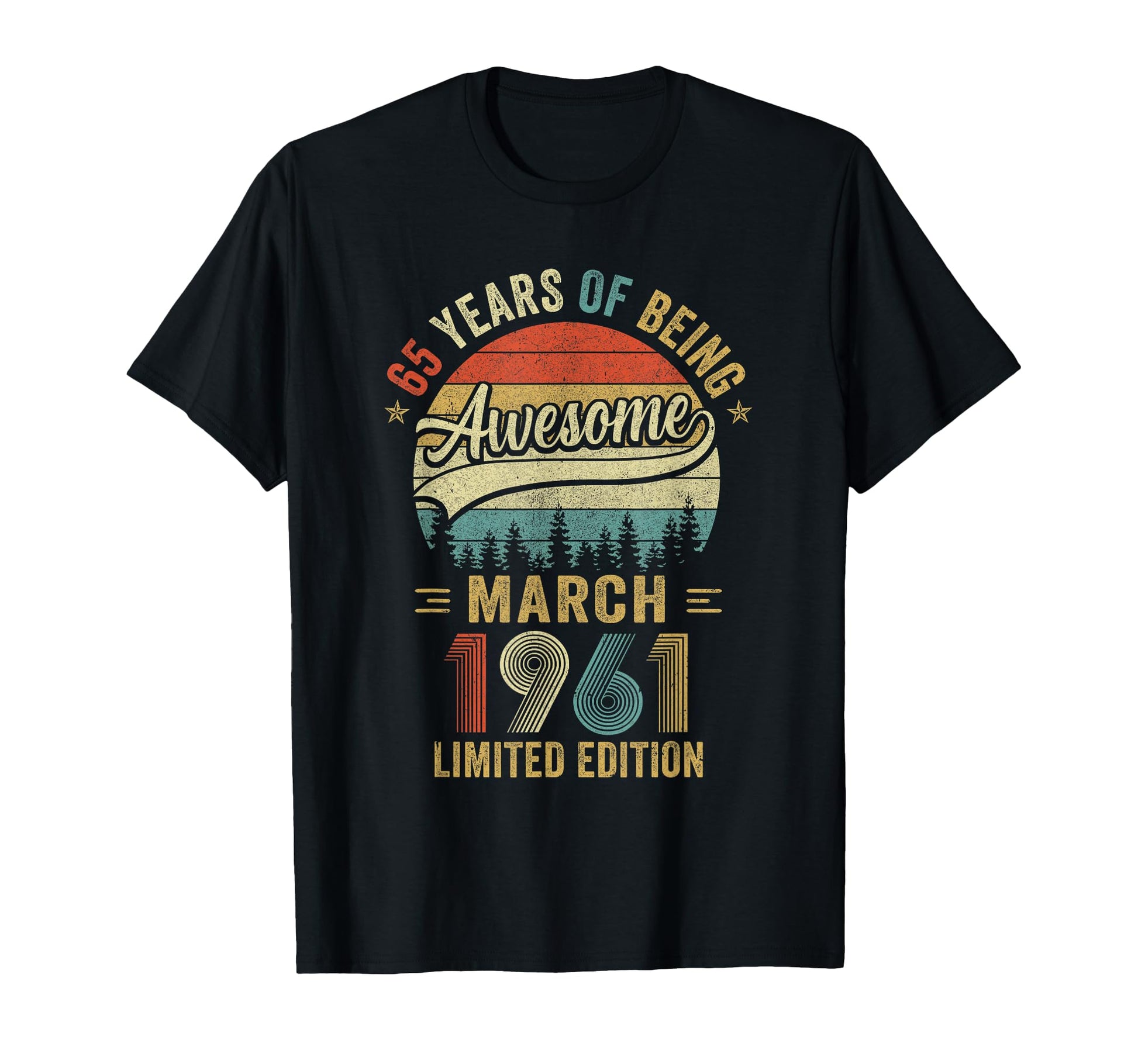 March 1961 Old 65Th Birthday T-Shirt - Custom Art Print Men Women - T-Shirt, Sweatshirt, Hoodie