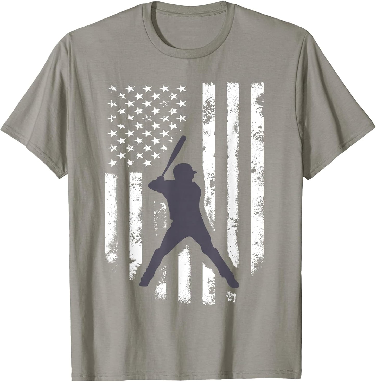 American Flag Baseball Shirt Cool Distressed Jersey Gift Tee T-Shirt baseball jersey product view 1