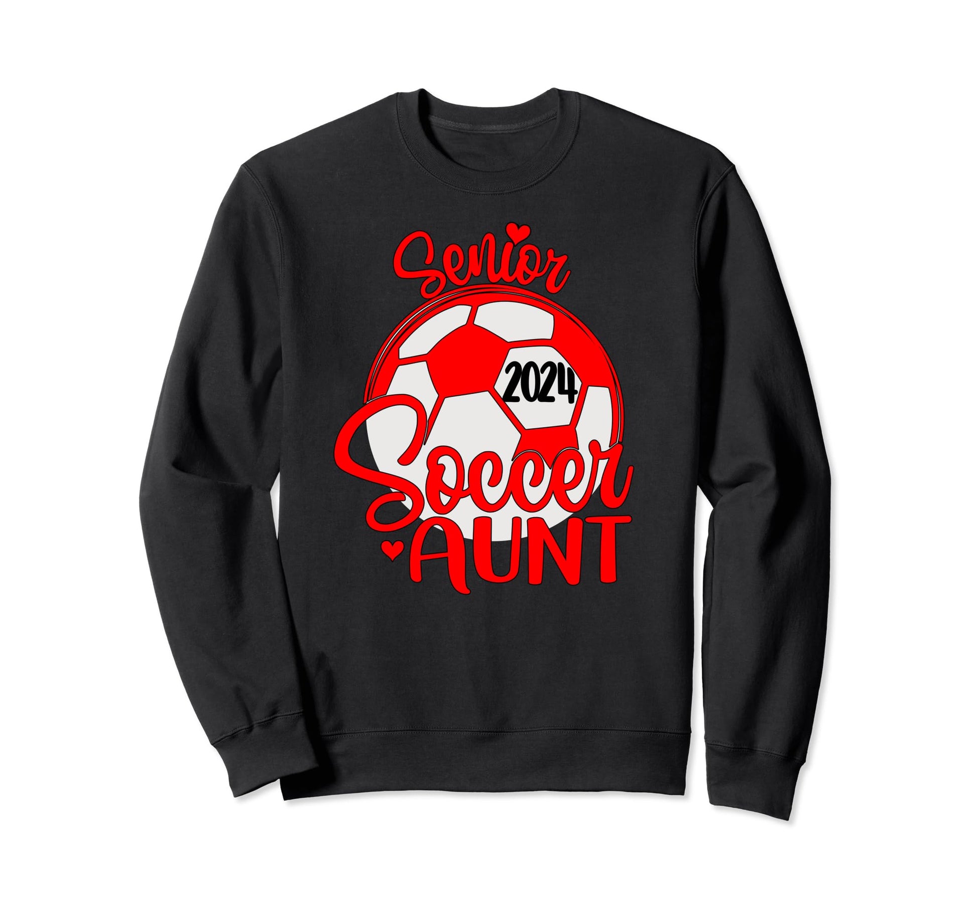 Soccer Aunt Senior 2024 High Sweatshirt - Aesthetic Graphic for Adults - T-Shirt, Sweatshirt, Hoodie