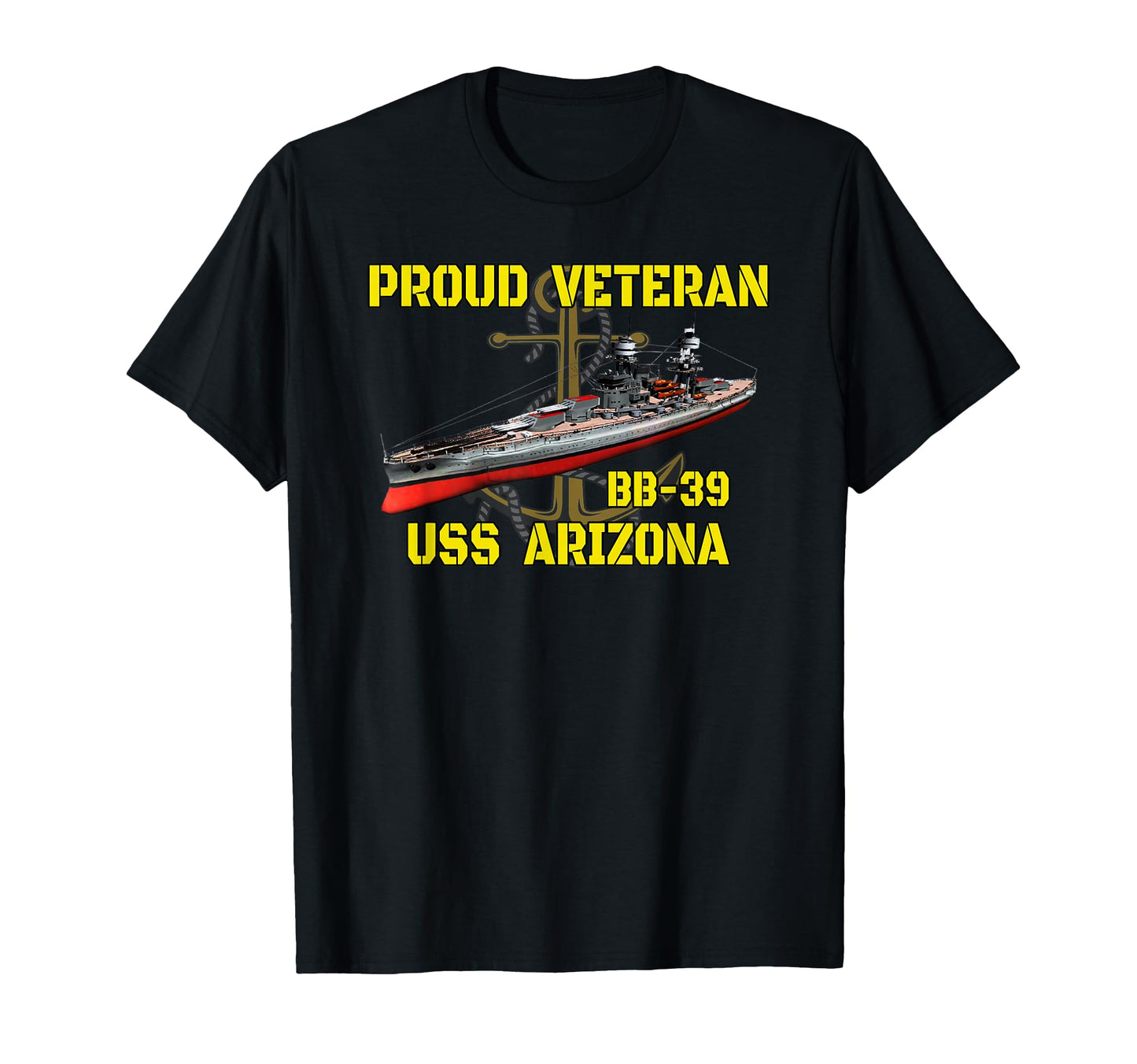 Uss Arizona Bb 39 Battleship Veterans T-Shirt - Graphic Print for Adults - T-Shirt, Sweatshirt, Hoodie