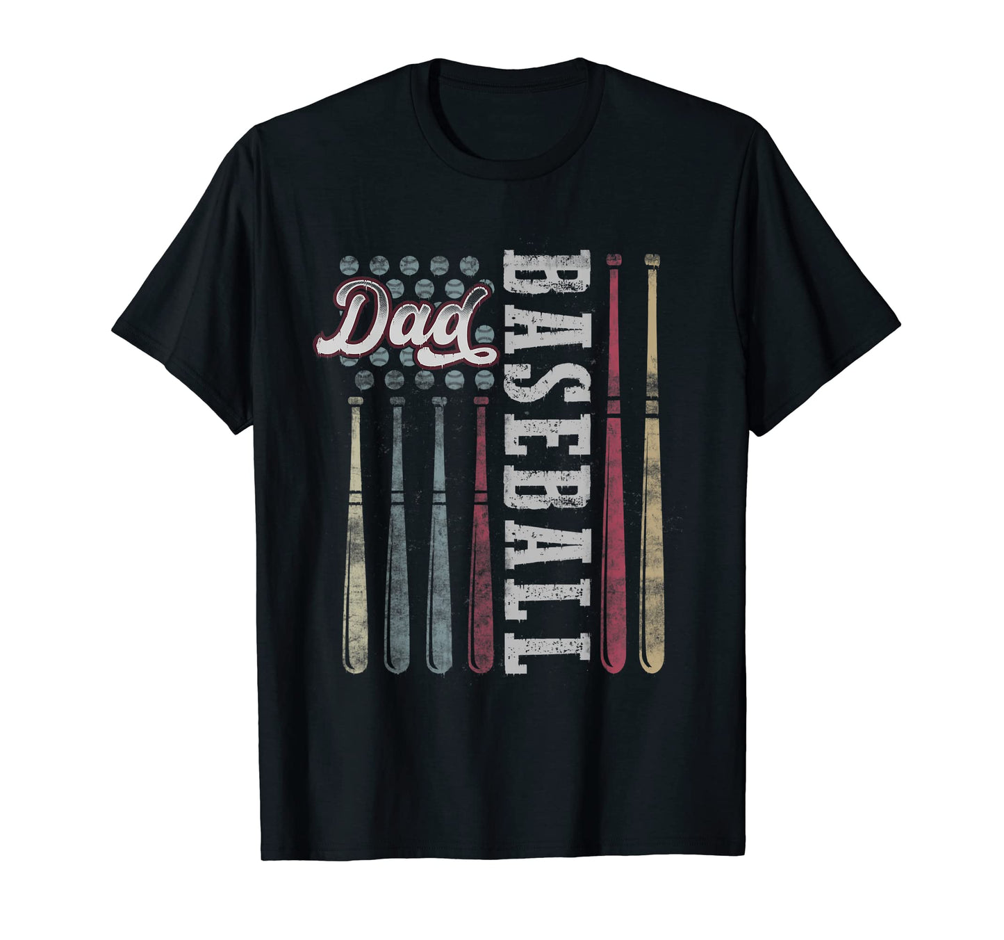 Mens Baseball Dad Funny Usa Flag T-Shirt - Fun Novelty Design Unisex - T-Shirt, Sweatshirt, Hoodie
