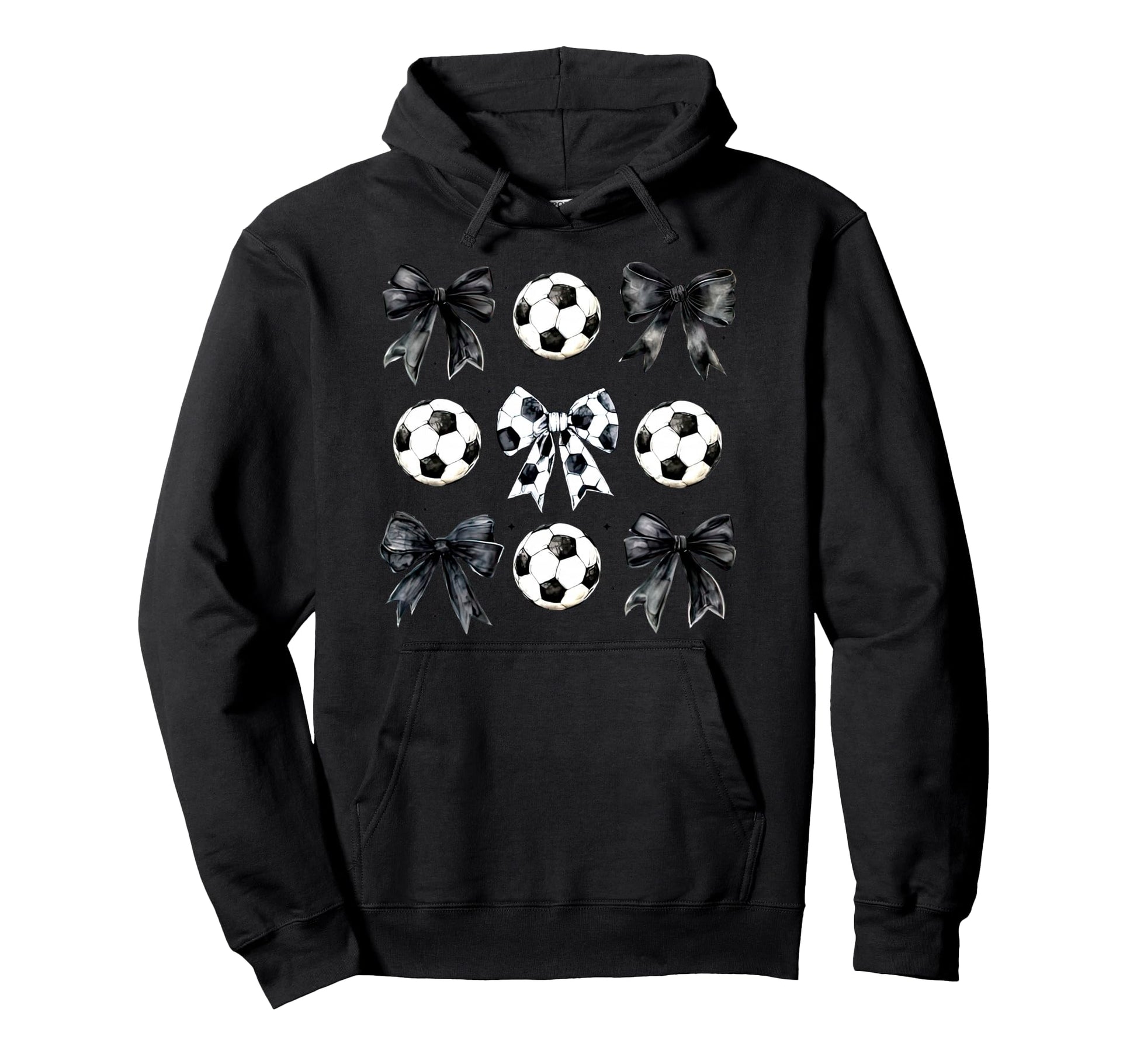 Soccer Bow Game Day Mama Soccer Hoodie - Custom Art Print Men Women - T-Shirt, Sweatshirt, Hoodie