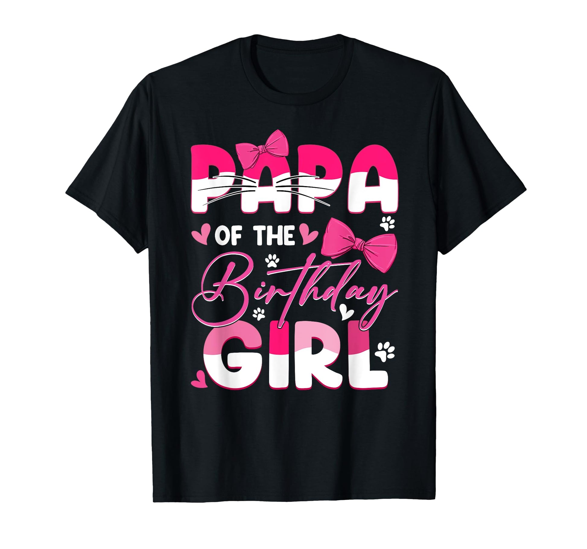 Papa Birthday Cat Kitty Family Matching T-Shirt - Graphic Print Men Women - T-Shirt, Sweatshirt, Hoodie