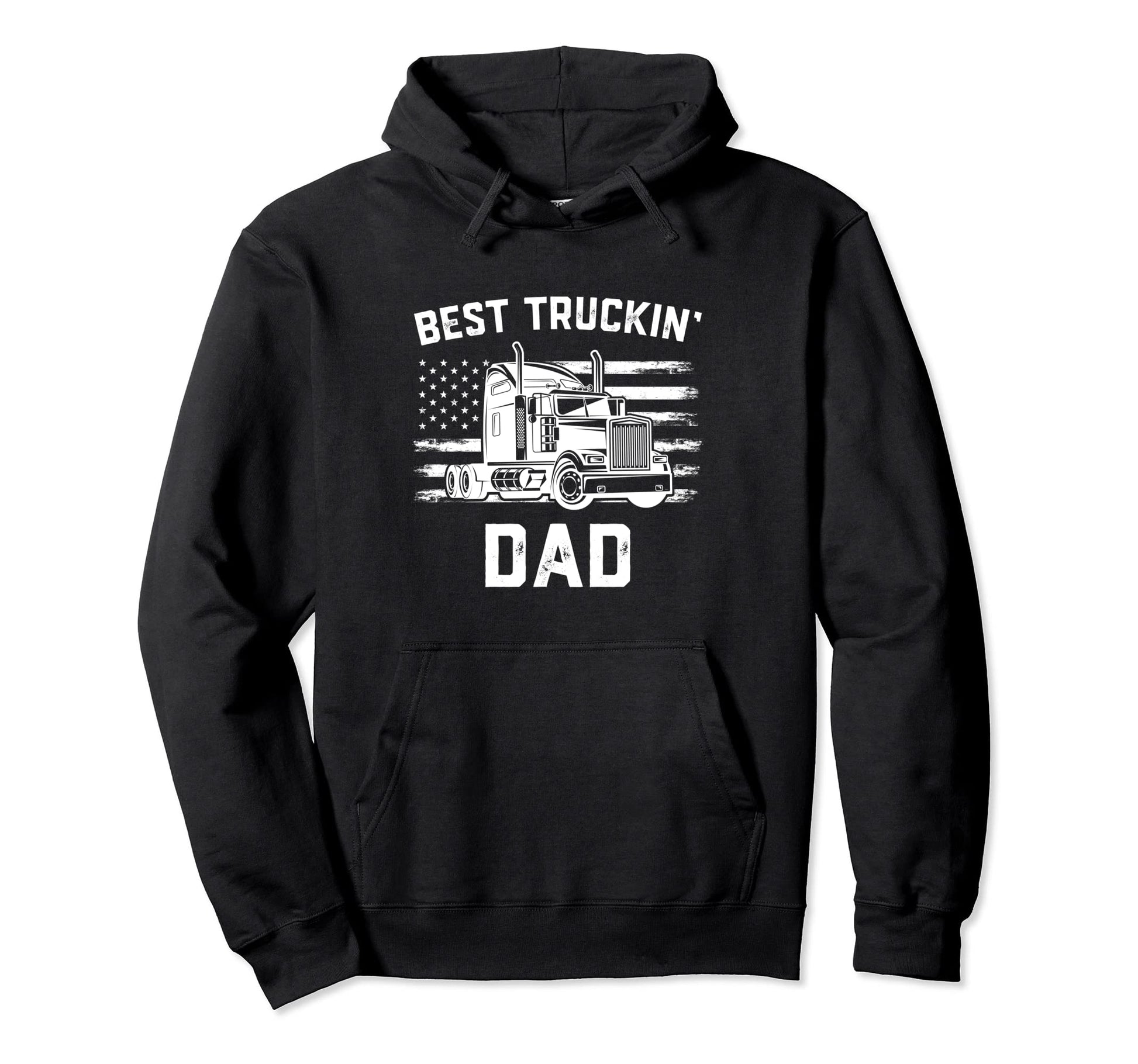 Best Truckin Dad Truck Driver Gift Hoodie - Streetwear Style Unisex - T-Shirt, Sweatshirt, Hoodie