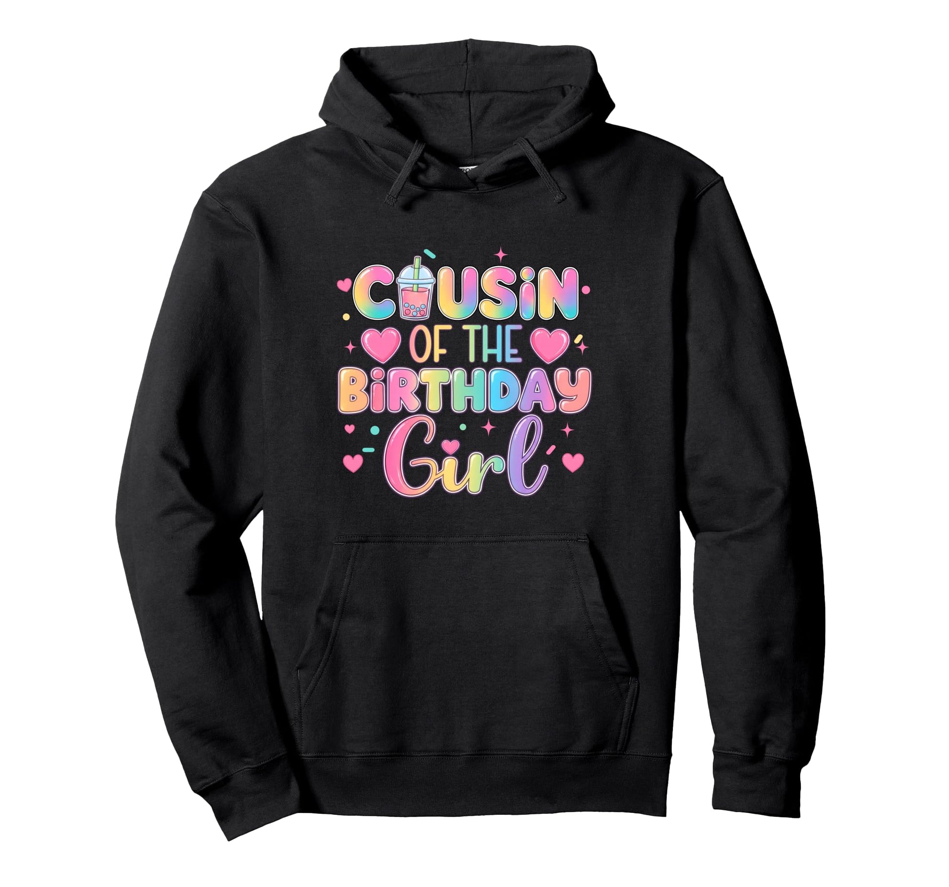 Cousin Birthday Bubble Boba Milk Hoodie - Casual Everyday Wear for Adults - T-Shirt, Sweatshirt, Hoodie