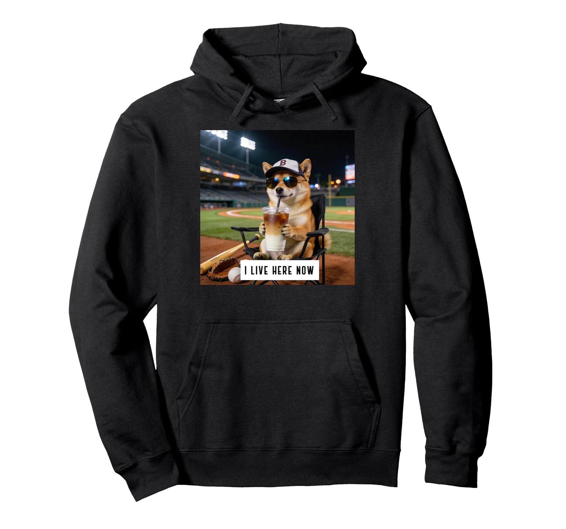 Funny Shiba Inu Baseball Lovers Hoodie - Custom Art Print for Adults - T-Shirt, Sweatshirt, Hoodie