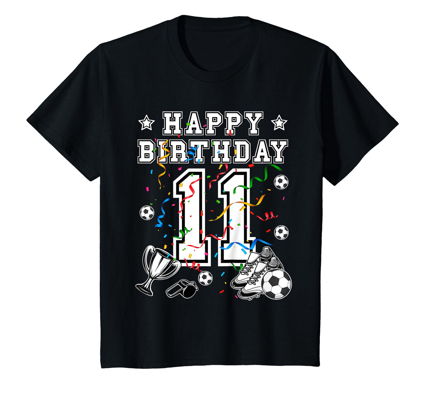 Soccer Birthday 11 Years Soccer Jersey T-Shirt - Custom Art Print Unisex - T-Shirt, Sweatshirt, Hoodie
