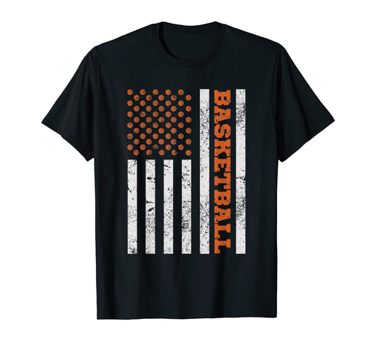 American Flag Basketball Flag Basketball T-Shirt - Novelty Apparel Unisex - T-Shirt, Sweatshirt, Hoodie