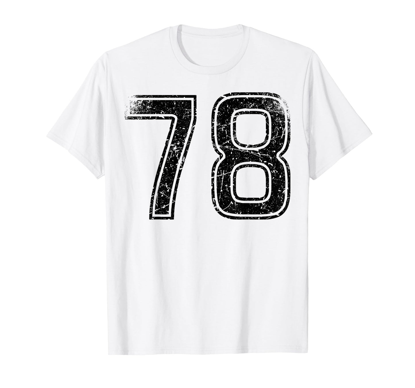Black Sport Team Number 78 T-Shirt - Graphic Print Men Women - T-Shirt, Sweatshirt, Hoodie