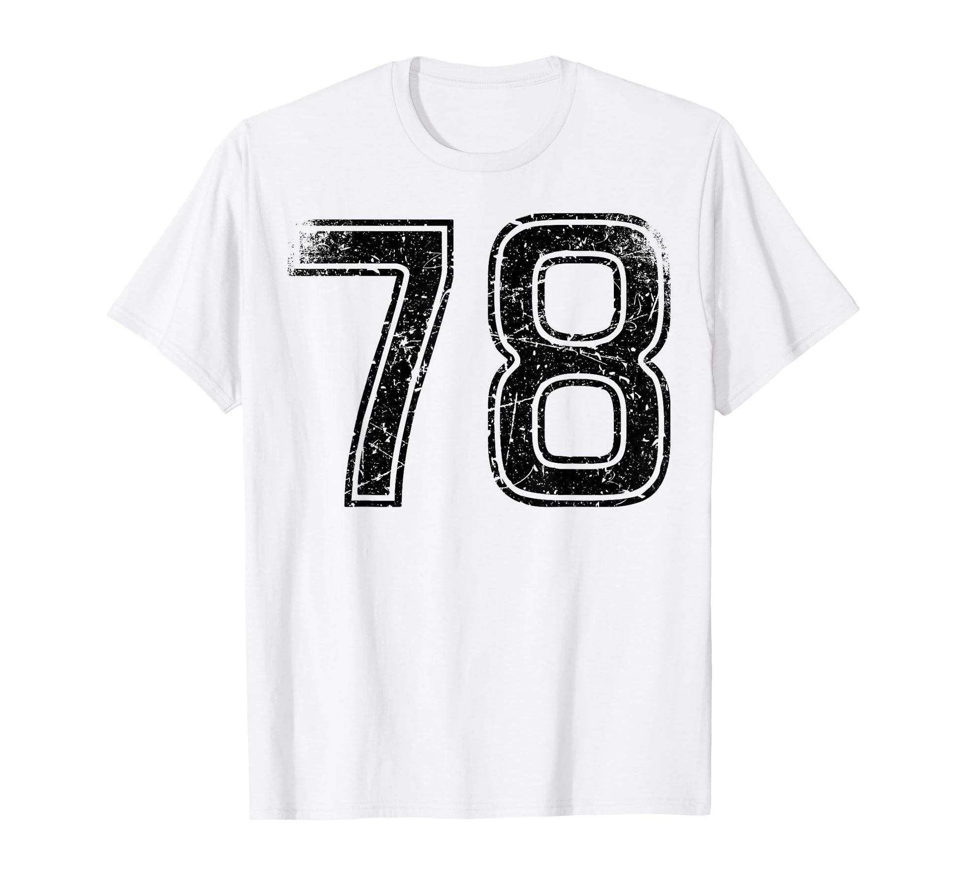 Black Sport Team Number 78 T-Shirt - Graphic Print Men Women - T-Shirt, Sweatshirt, Hoodie
