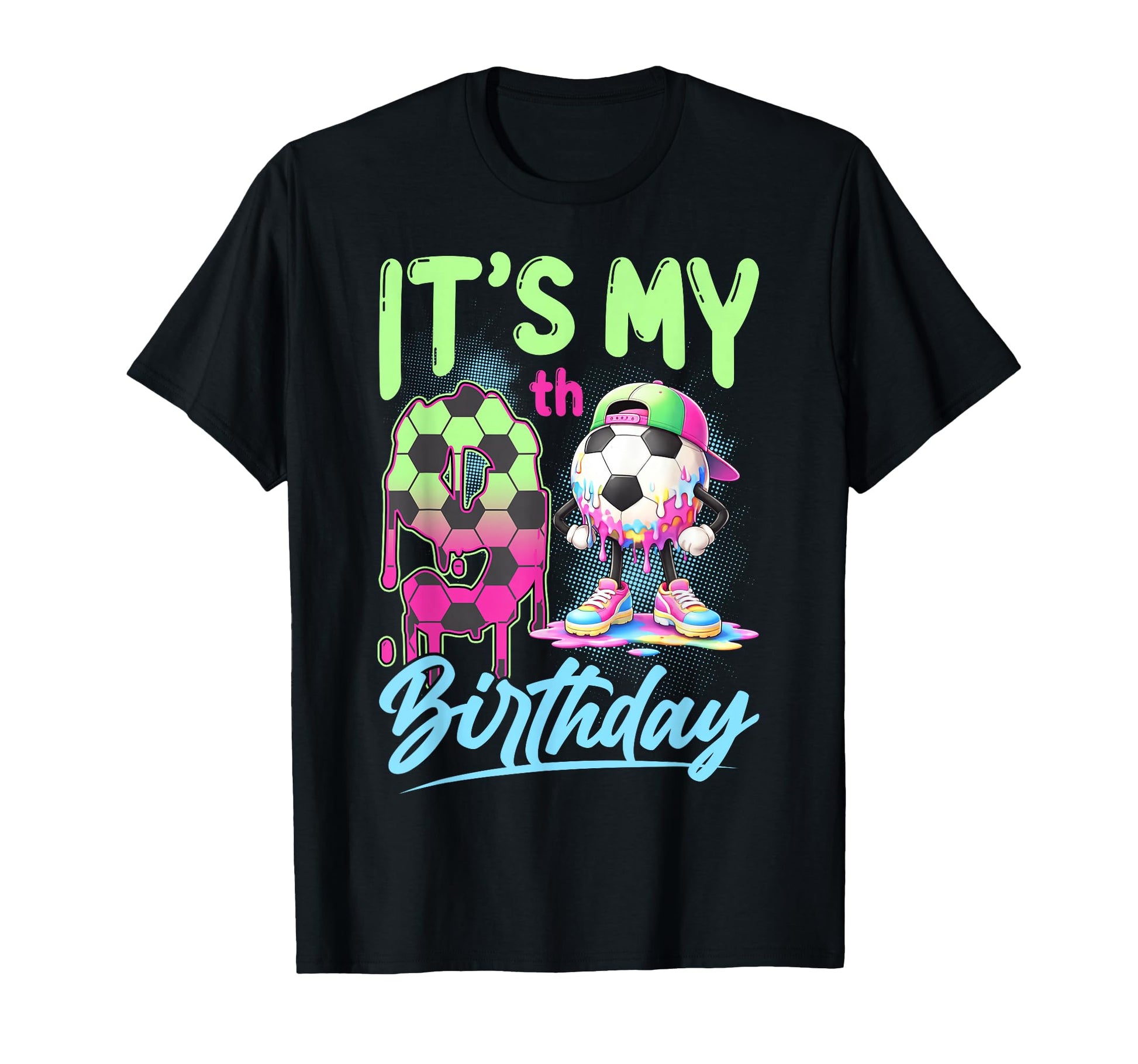 Its My 9Th Birthday Soccer Ball 9 Years T-Shirt - Unique Graphic Men Women - T-Shirt, Sweatshirt, Hoodie