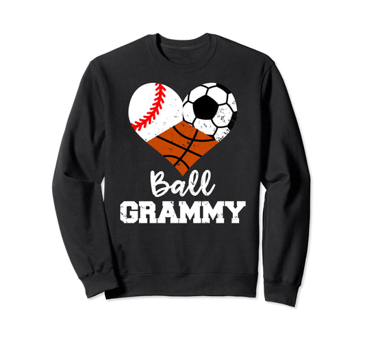 Ball Grammy Heart Funny Baseball Sweatshirt - Fun Novelty Design Unisex - T-Shirt, Sweatshirt, Hoodie