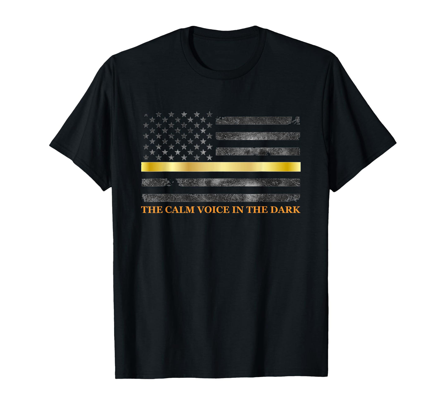 Dispatcher Calm Voice Dark Thin Gold T-Shirt - Streetwear Style for Adults - T-Shirt, Sweatshirt, Hoodie