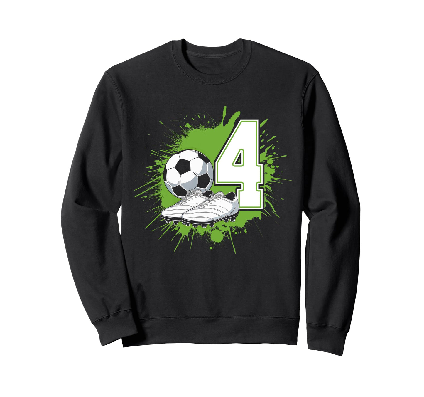 4 Soccer Birthday Gift Soccer Fan Sweatshirt - Unique Graphic for Adults - T-Shirt, Sweatshirt, Hoodie