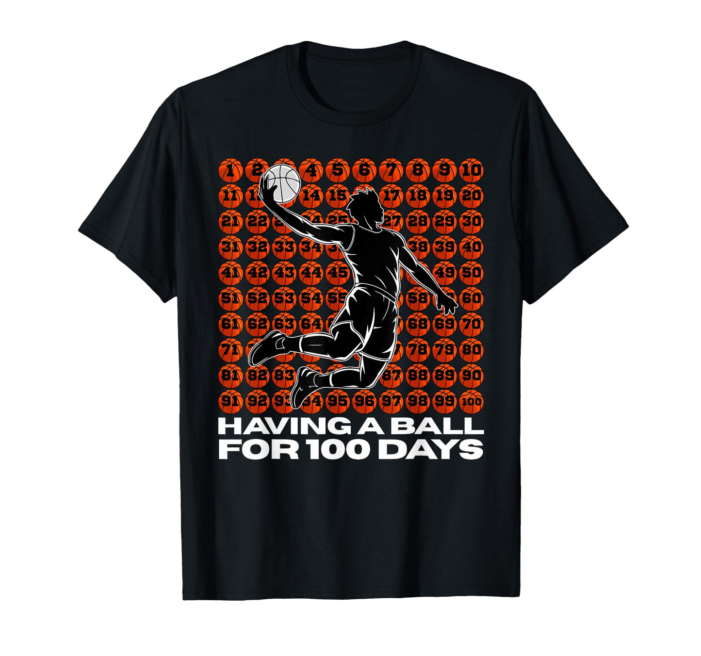 100 Days School Basketball Sport T-Shirt - Minimalist Print Men Women - T-Shirt, Sweatshirt, Hoodie