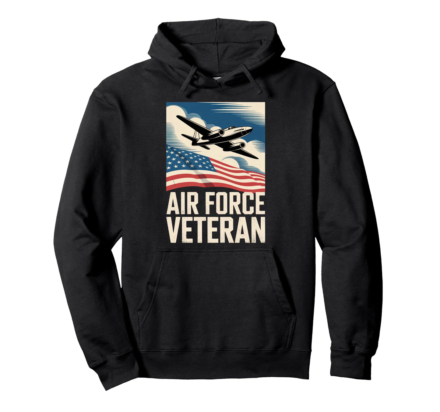 Air Force Veteran Us American Flag Hoodie - Aesthetic Graphic for Adults - T-Shirt, Sweatshirt, Hoodie