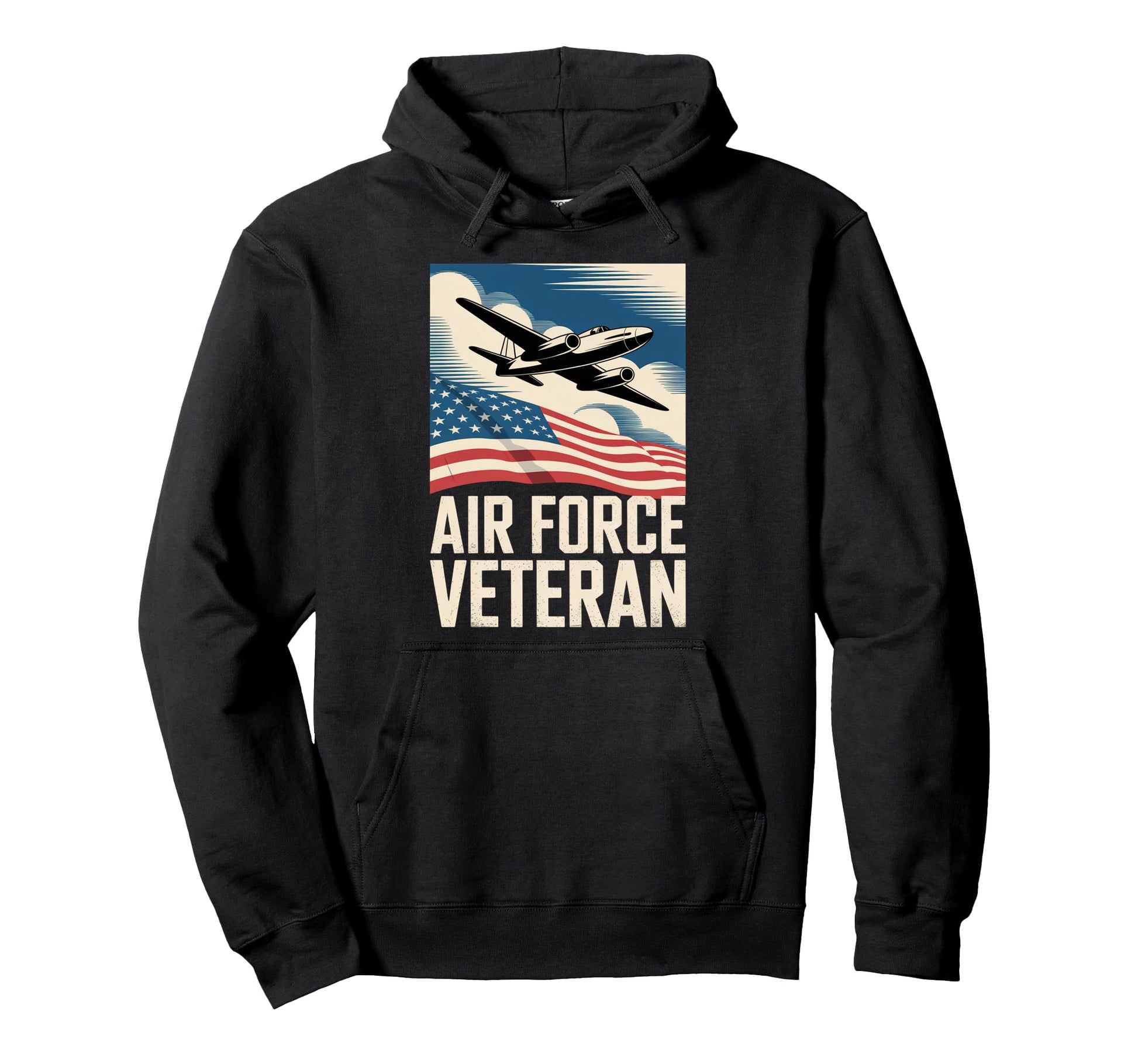 Air Force Veteran Us American Flag Hoodie - Aesthetic Graphic for Adults - T-Shirt, Sweatshirt, Hoodie