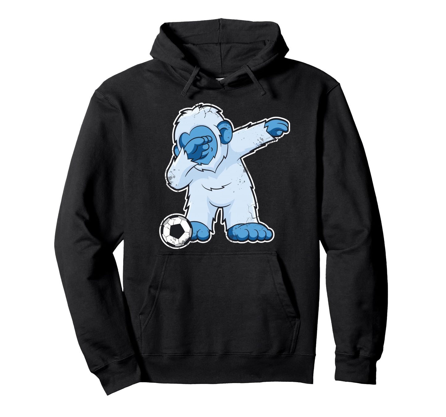 Soccer Dabbing Bigfoot Yeti Abominable Hoodie - Custom Art Print Unisex - T-Shirt, Sweatshirt, Hoodie