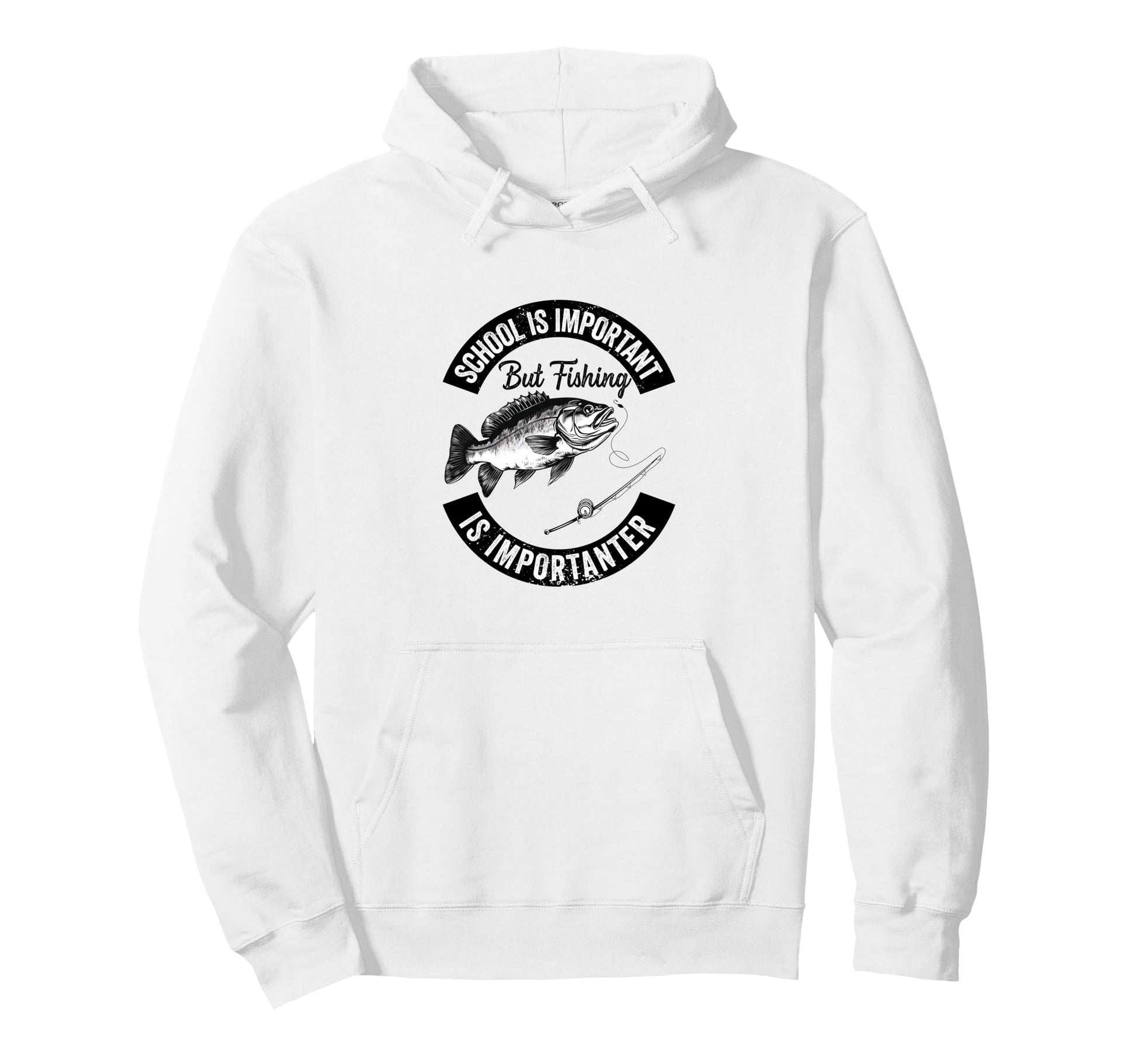 School Is Important But Fishing Funny Hoodie - Custom Art Print for Adults - T-Shirt, Sweatshirt, Hoodie