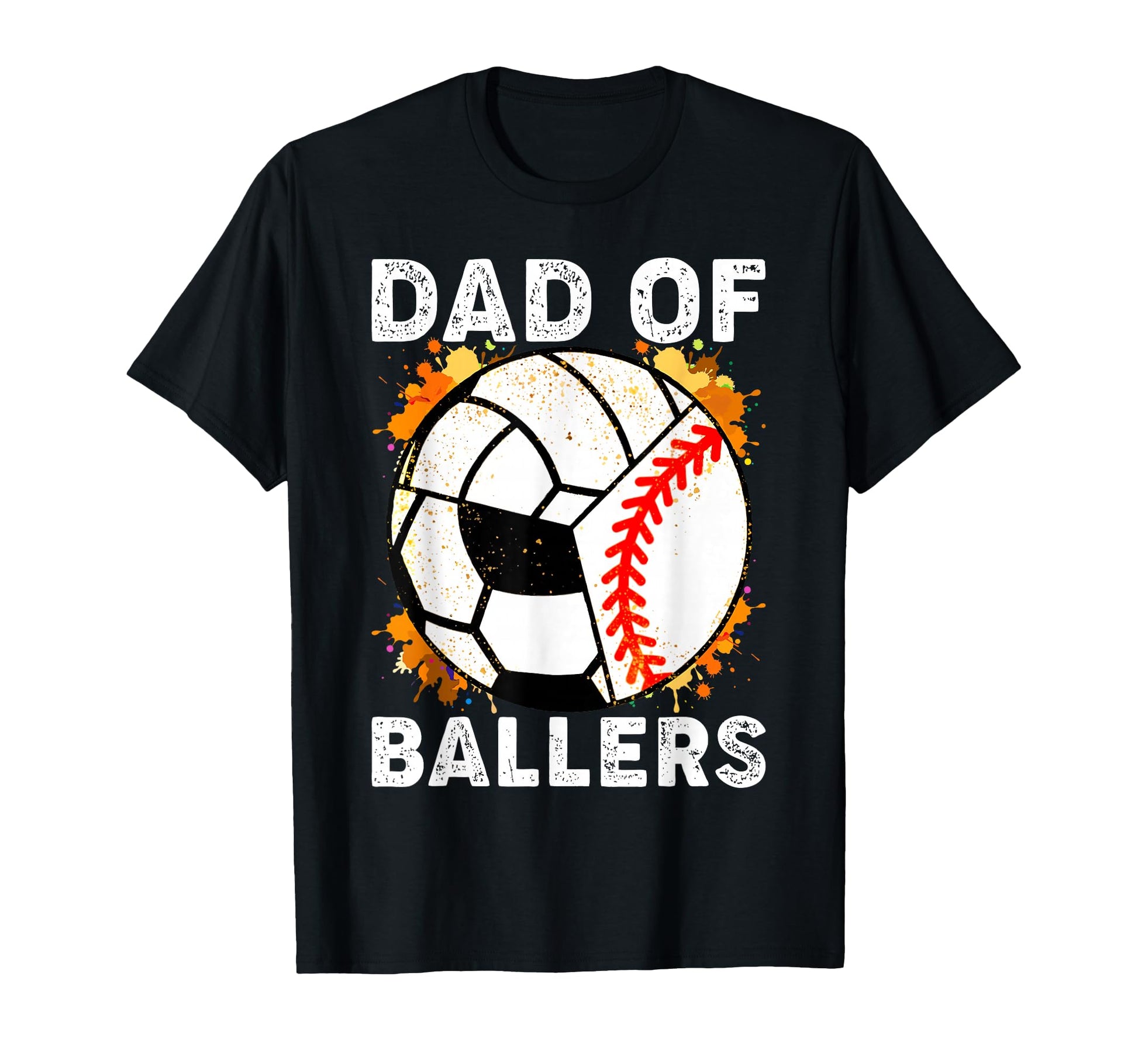Dad Ballers Funny Baseball Volleyball T-Shirt - Fun Novelty Design Unisex - T-Shirt, Sweatshirt, Hoodie