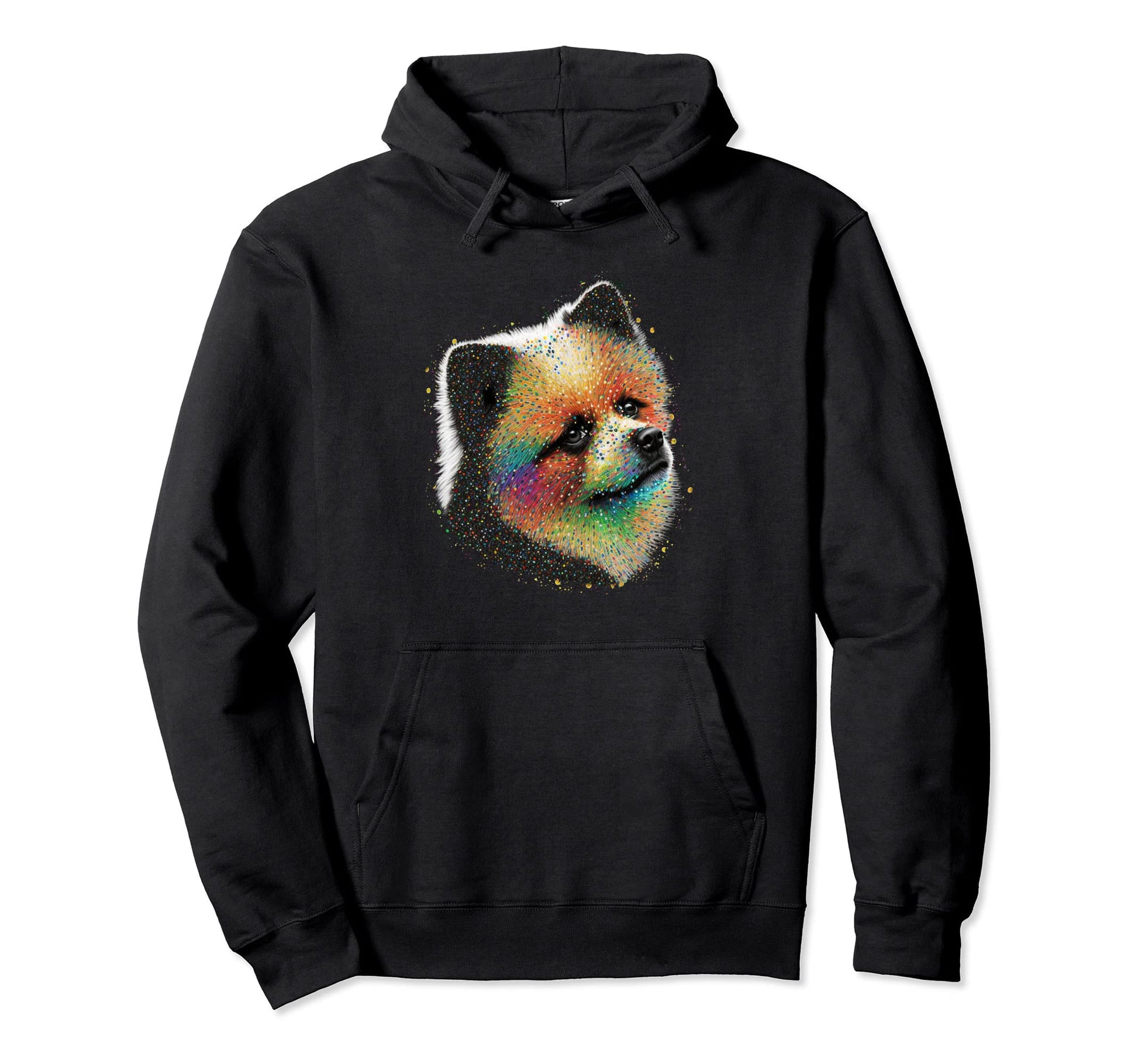 Pomeranian Lover Colorful Art Dog Hoodie - Aesthetic Graphic for Adults - T-Shirt, Sweatshirt, Hoodie