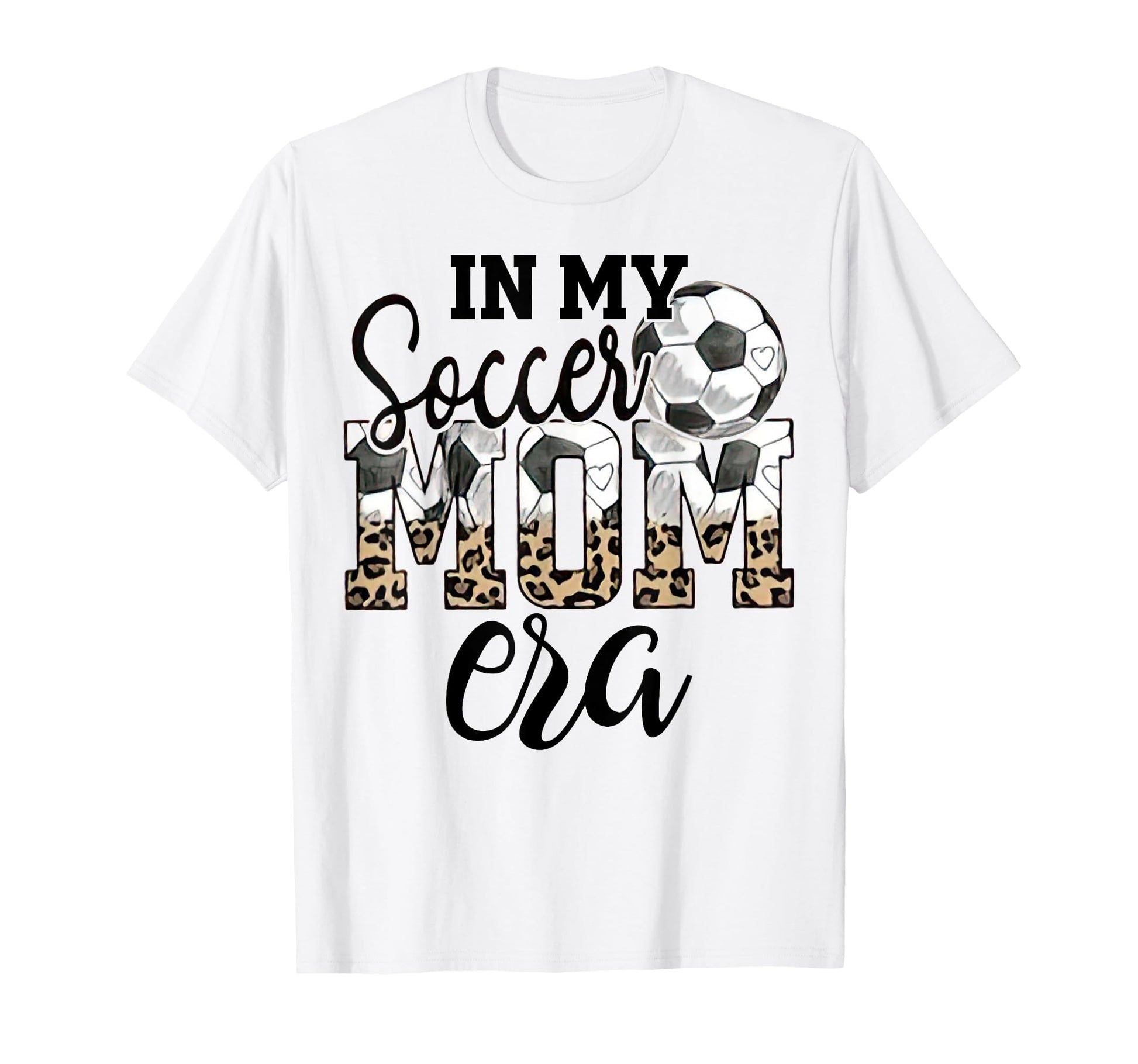 My Soccer Mom Era Leopard Soccer Mom T-Shirt - Trendy Graphic for Adults - T-Shirt, Sweatshirt, Hoodie