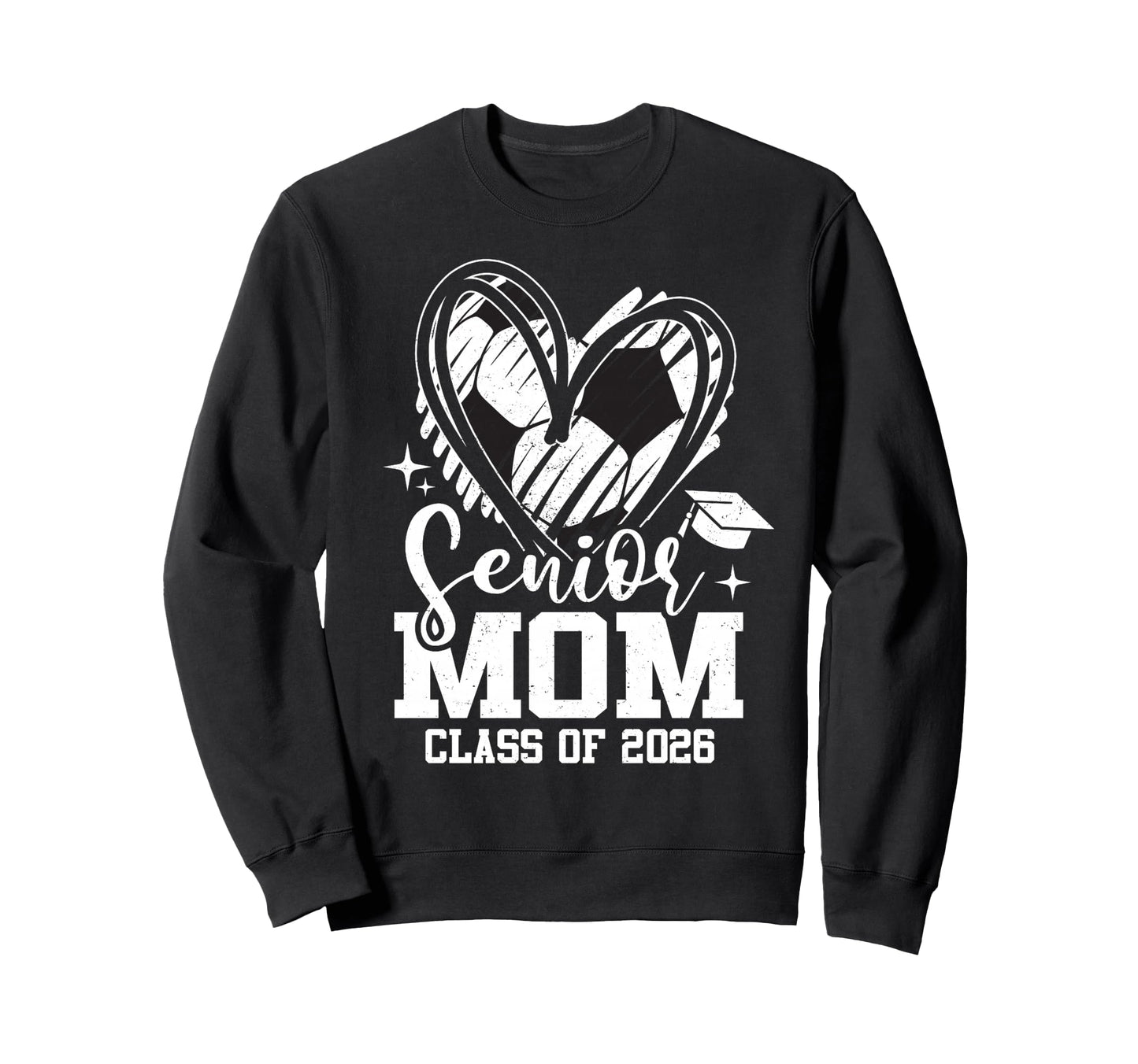 Senior Mom Class 2026 Soccer Sweatshirt - Novelty Apparel for Adults - T-Shirt, Sweatshirt, Hoodie