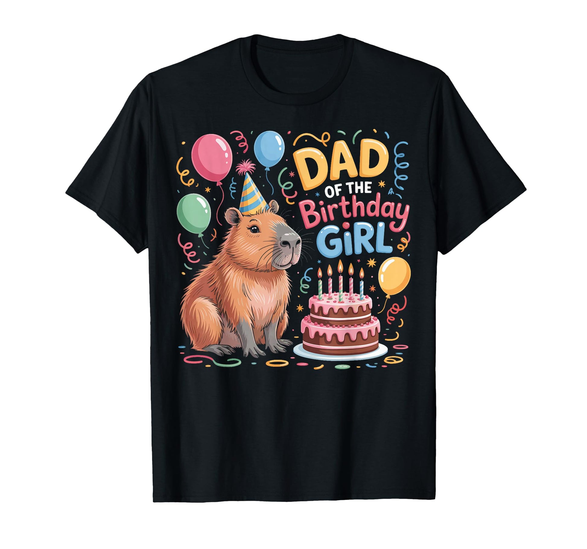 Capybara Birthday Dad Matching Family T-Shirt - Aesthetic Graphic Unisex - T-Shirt, Sweatshirt, Hoodie