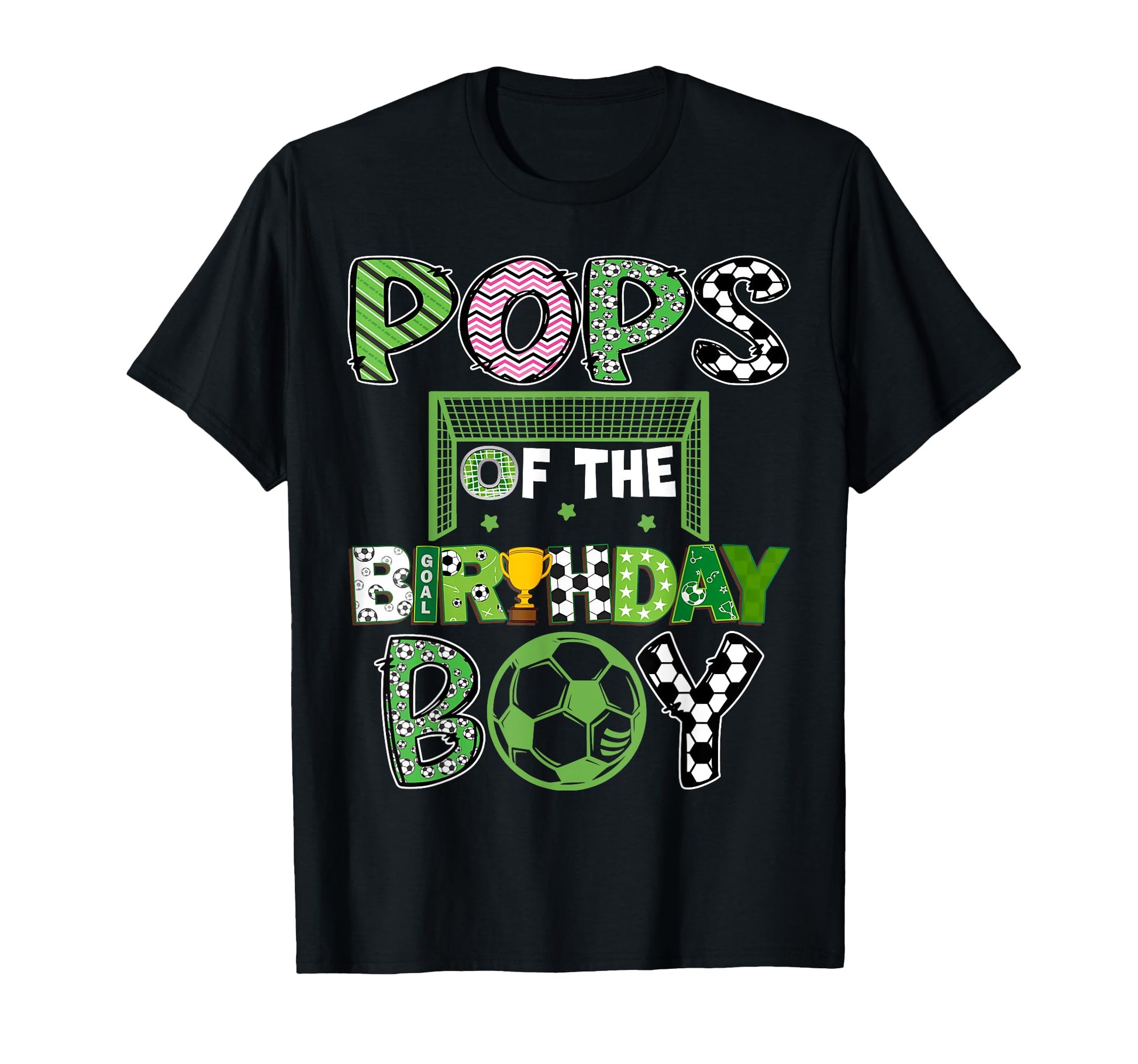 Pops Birthday Soccer Player Birthday T-Shirt - Custom Art Print Men Women - T-Shirt, Sweatshirt, Hoodie