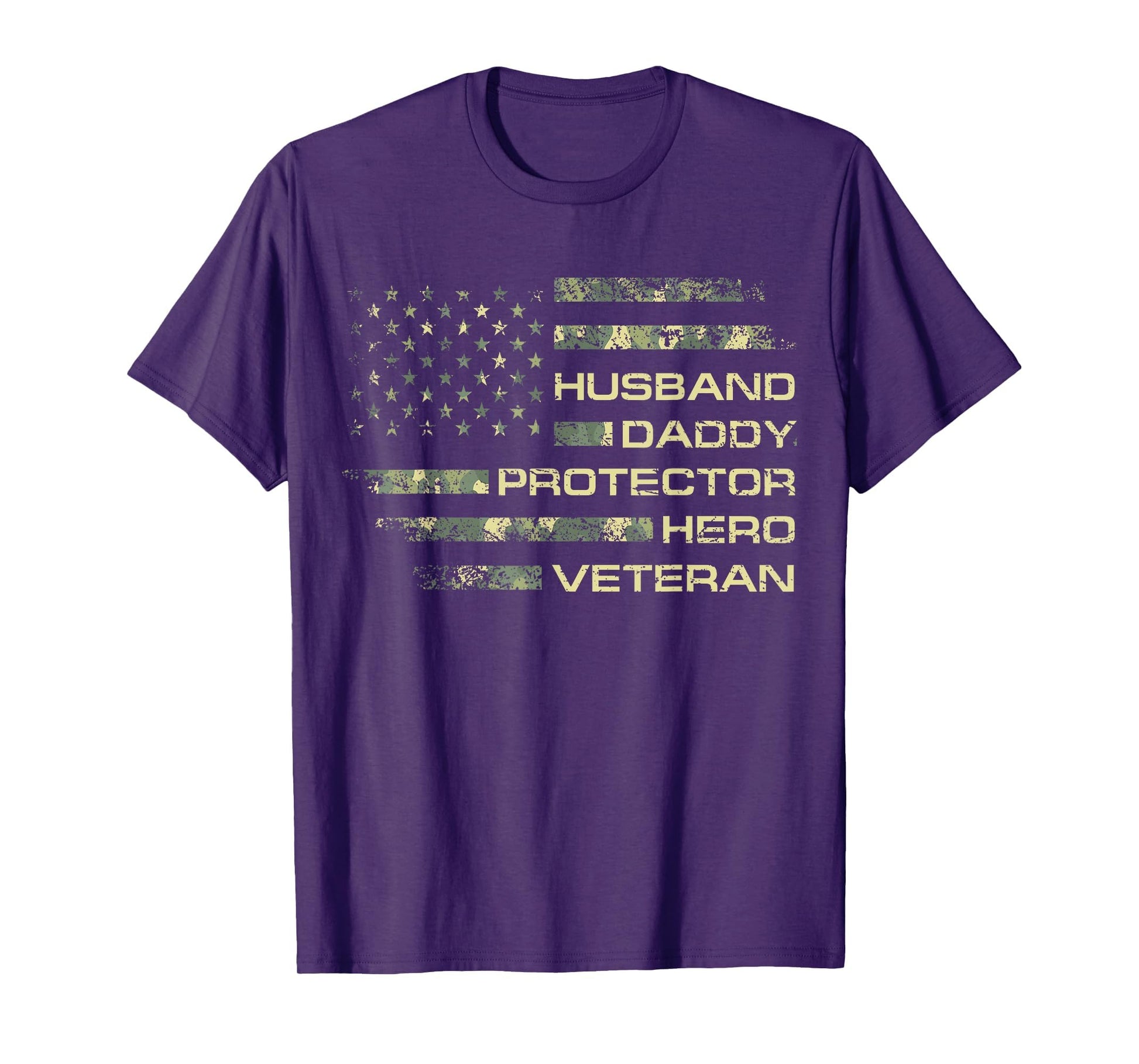 Husband Daddy Protector Hero Veteran T-Shirt - Minimalist Print Men Women - T-Shirt, Sweatshirt, Hoodie
