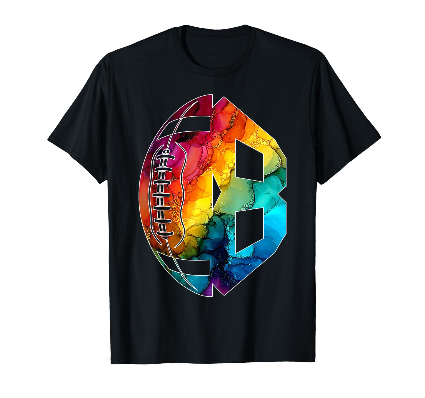 Number 8 Years Football 8Th Birthday T-Shirt - Aesthetic Graphic for Adults - T-Shirt, Sweatshirt, Hoodie