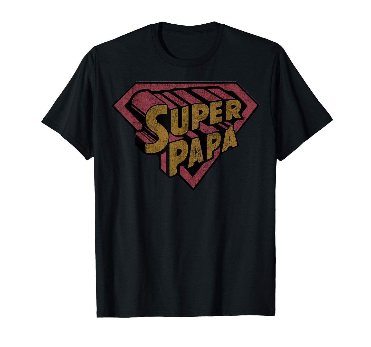 Super Papa Hero Shield Emblem T-Shirt - Minimalist Print Unisex - T-Shirt, Sweatshirt, Hoodie