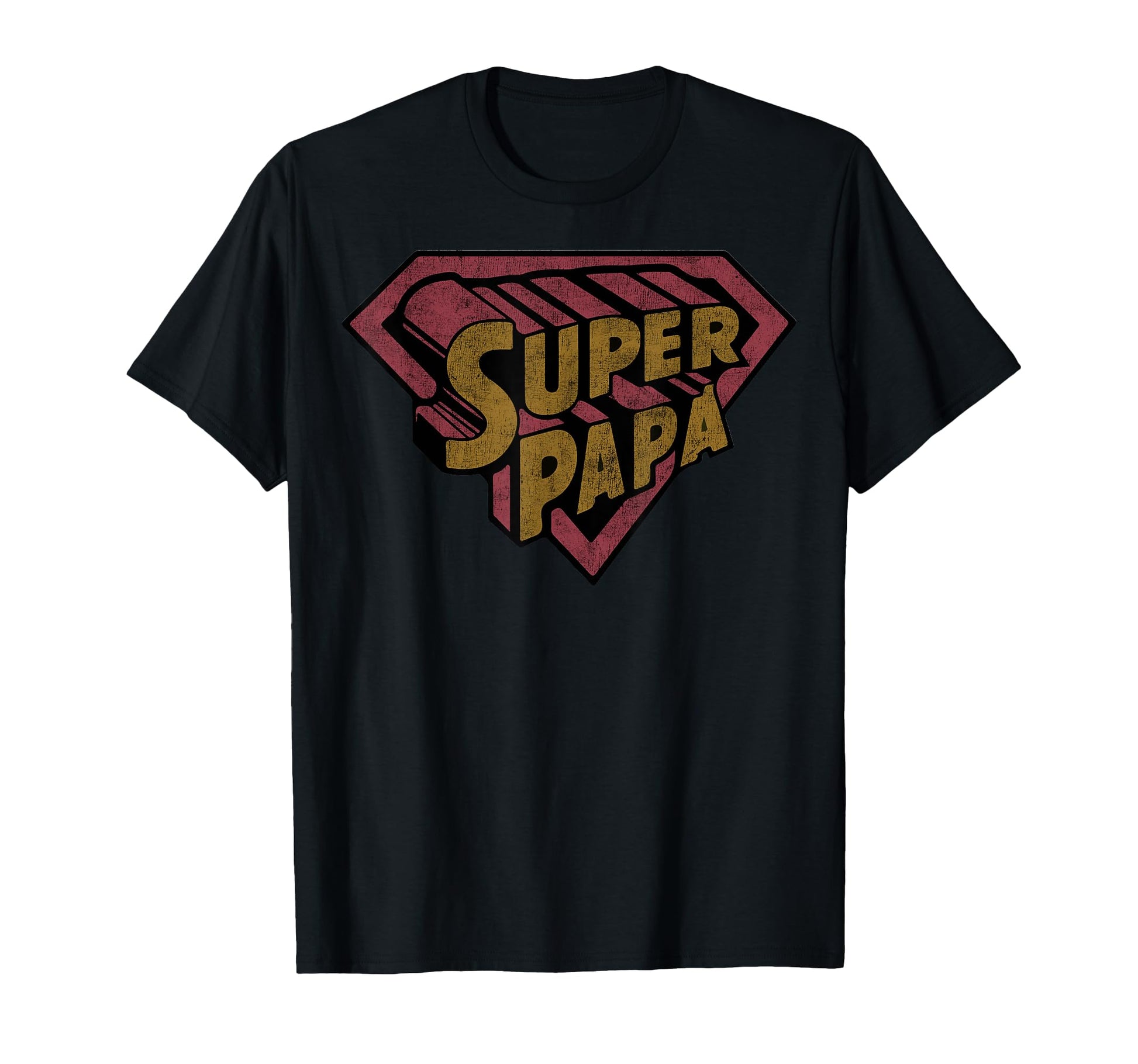 Super Papa Hero Shield Emblem T-Shirt - Minimalist Print Unisex - T-Shirt, Sweatshirt, Hoodie