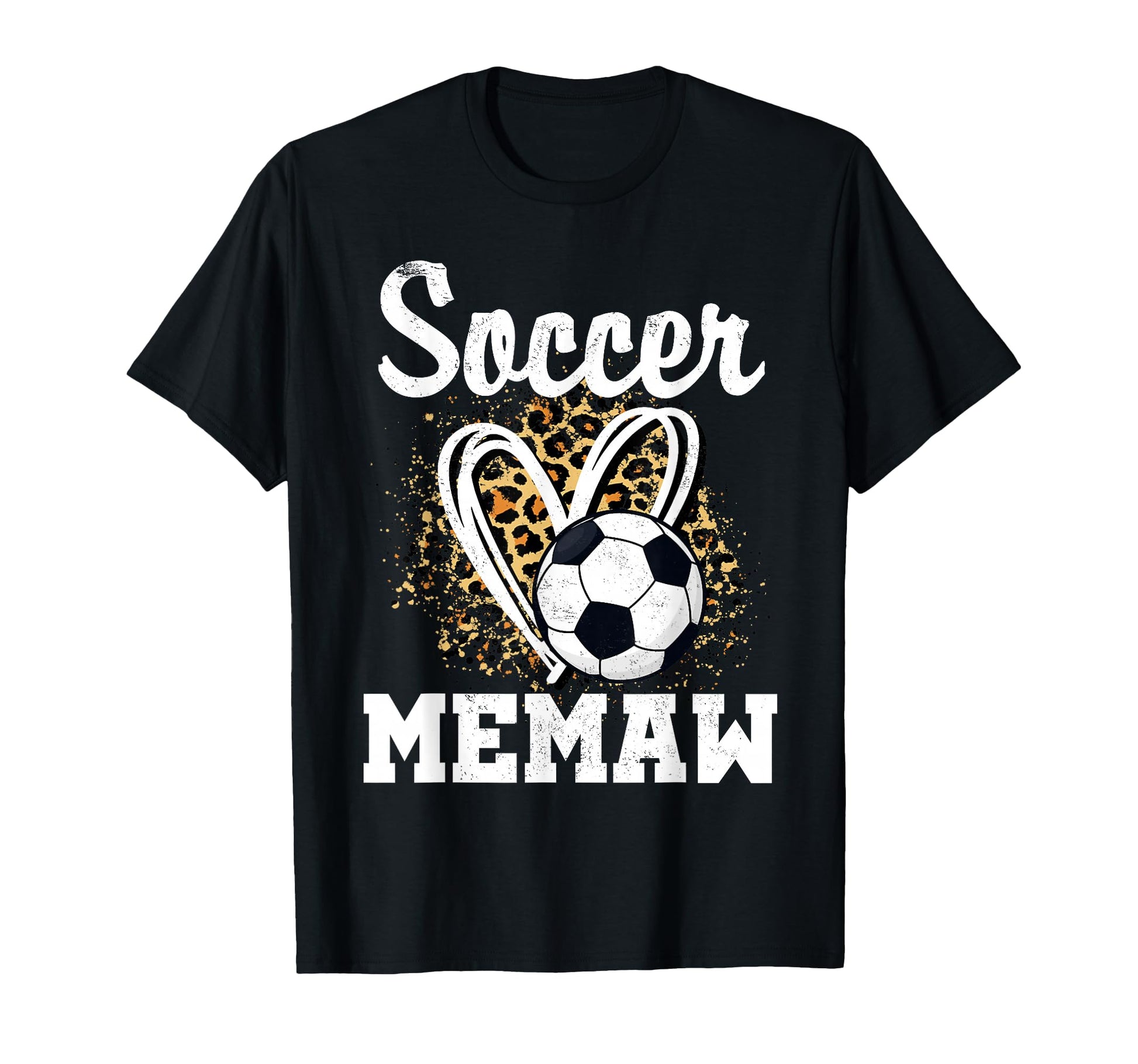 Soccer Memaw Leopard Heart Matching T-Shirt - Trendy Graphic Men Women - T-Shirt, Sweatshirt, Hoodie